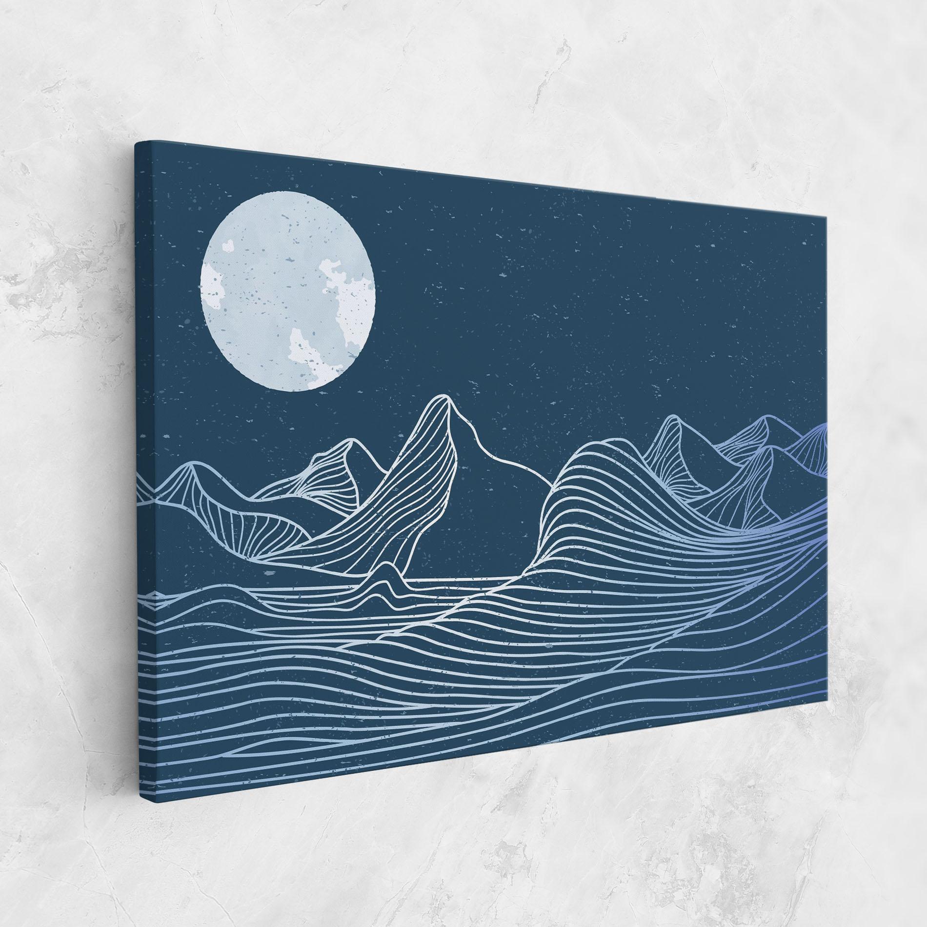 Vászonkép Ocean Blue Wave mockup 1