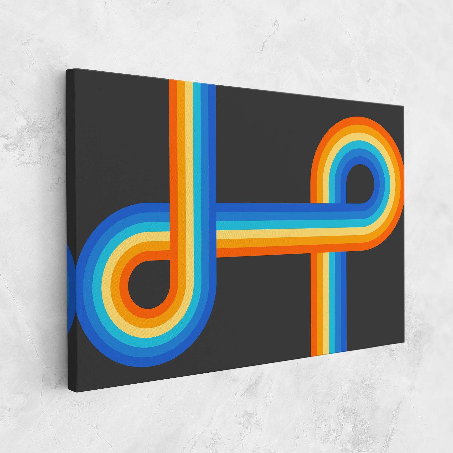 Vászonkép Vintage Ranbow mockup 1