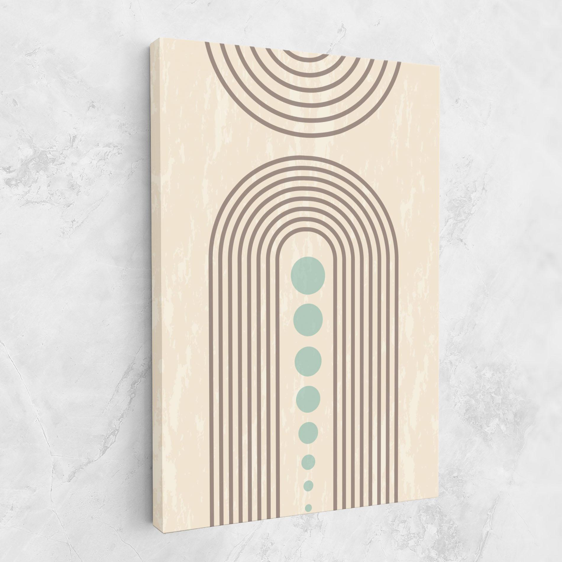 Vászonkép Cream Blue Circles mockup 1