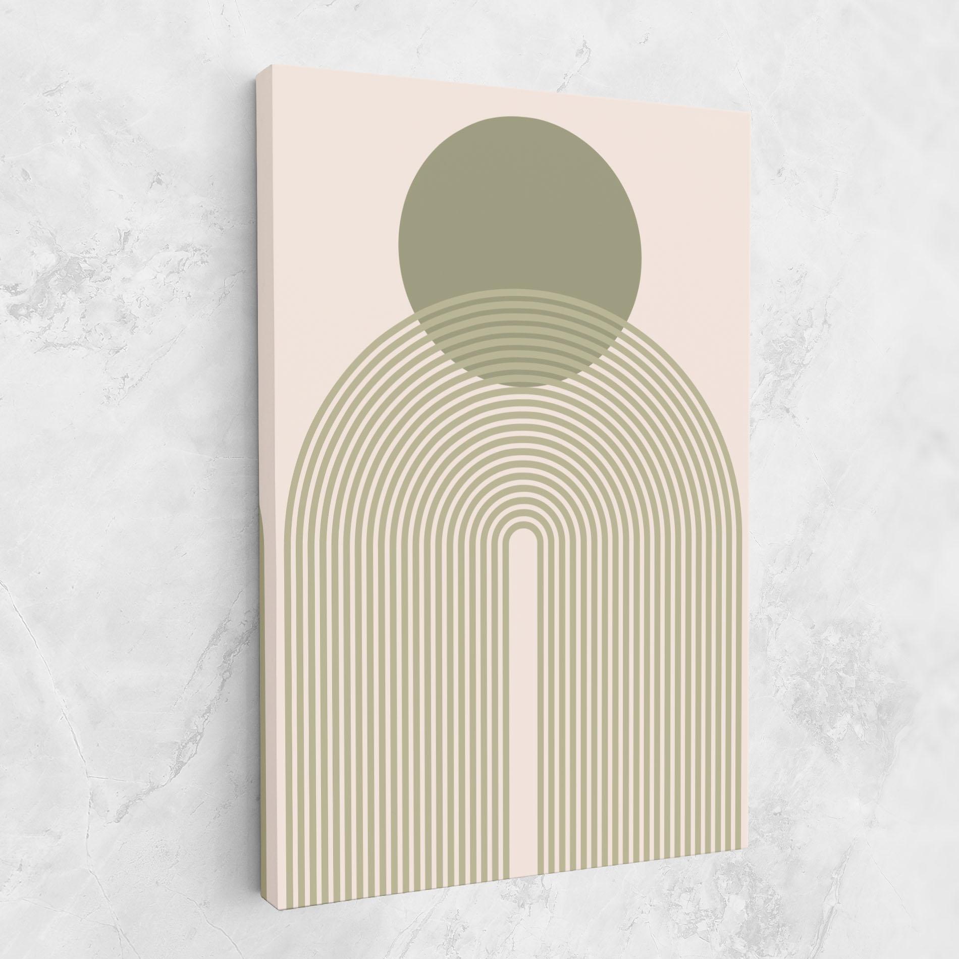 Vászonkép Green Circle Lines mockup 1