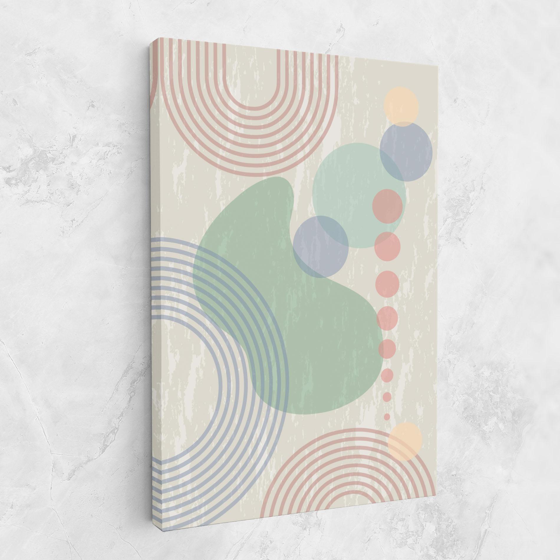 Vászonkép Green Pink Shapes mockup 1