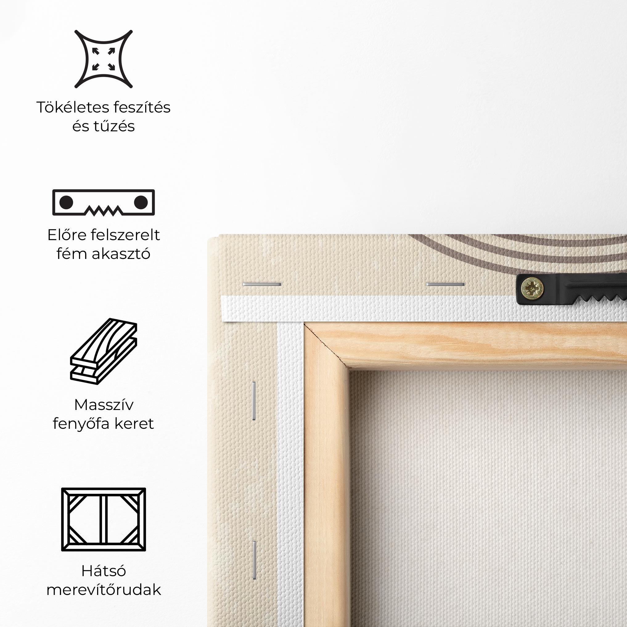 Vászonkép Cream Blue Circles mockup 5