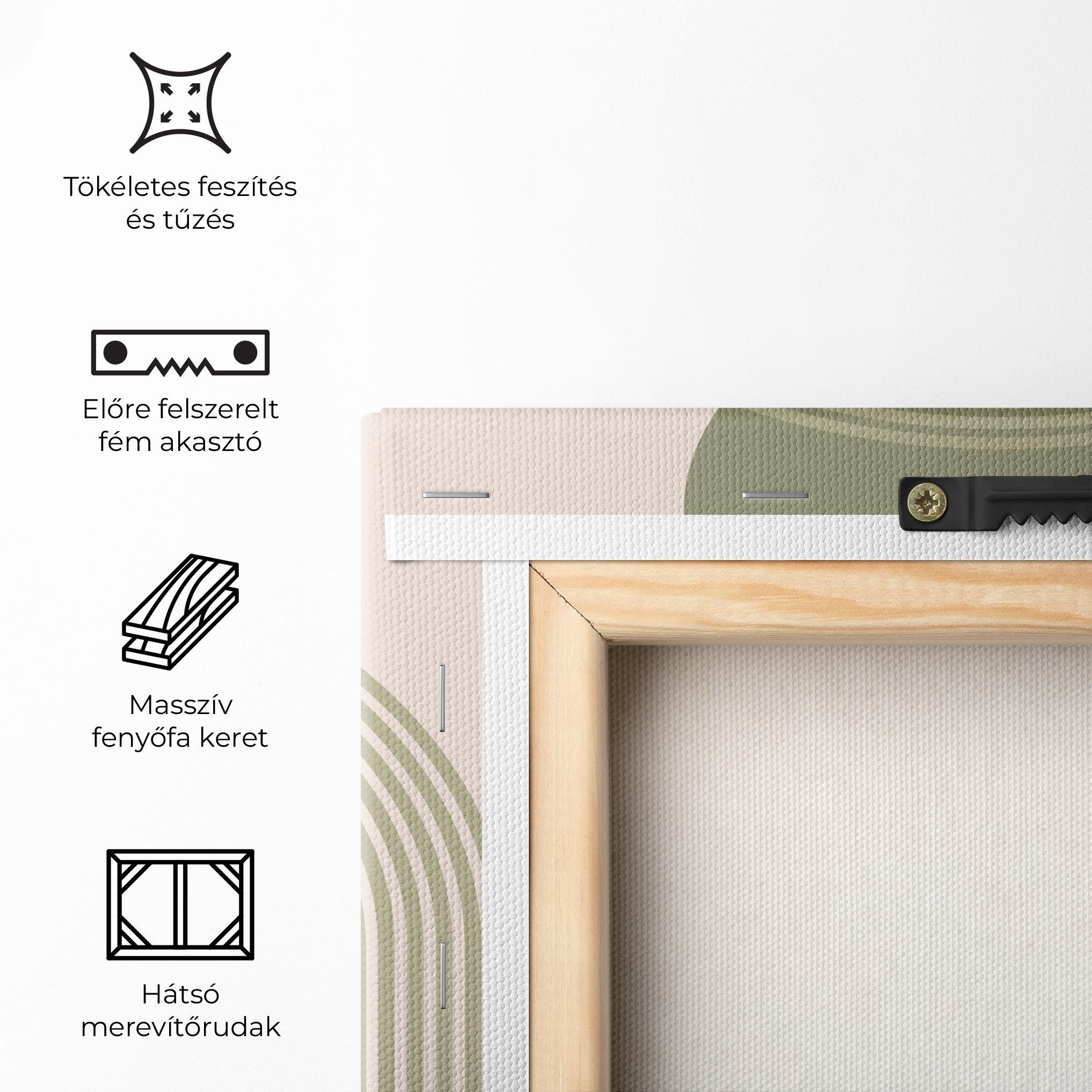 Vászonkép Green Circle Lines mockup 5