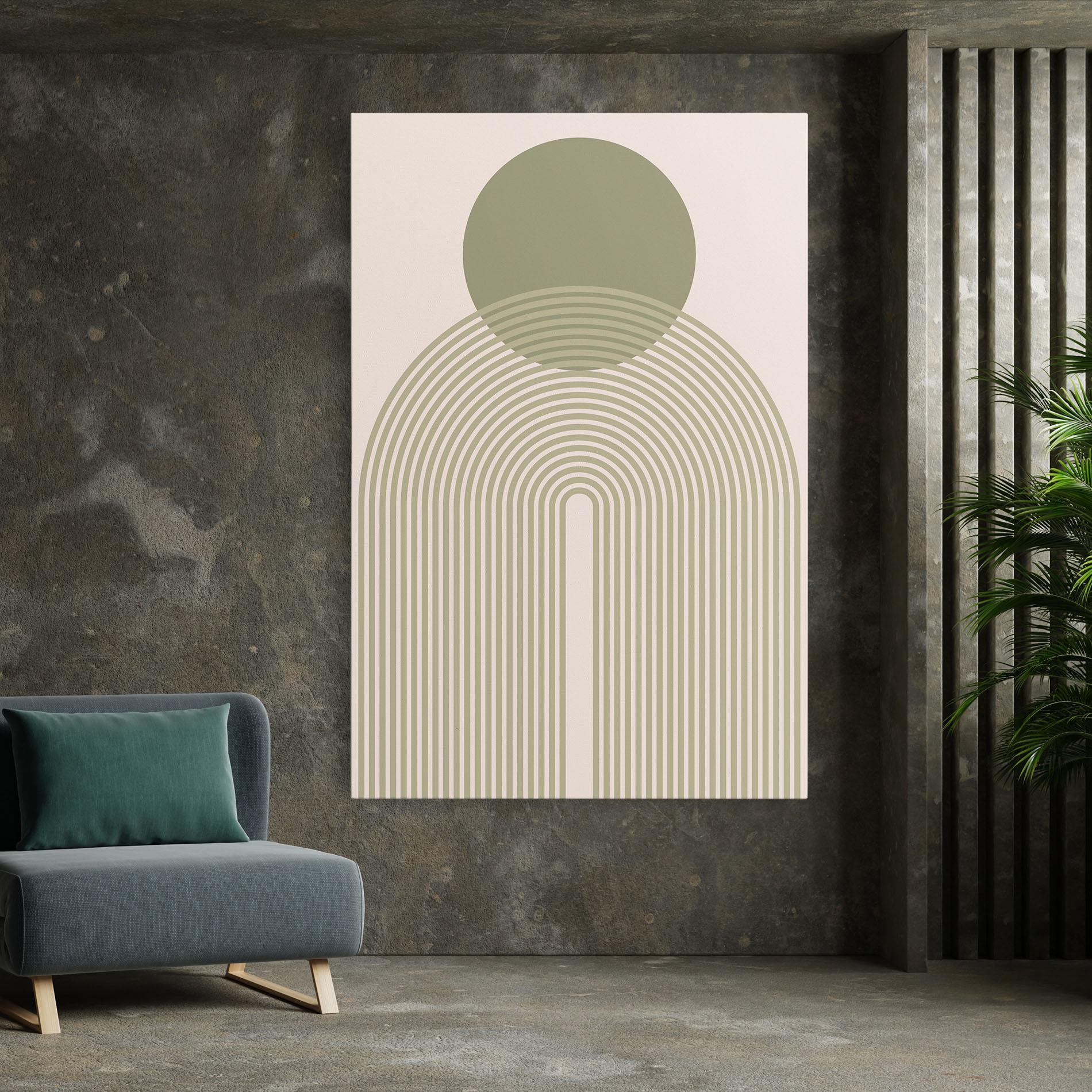 Vászonkép Green Circle Lines mockup 7