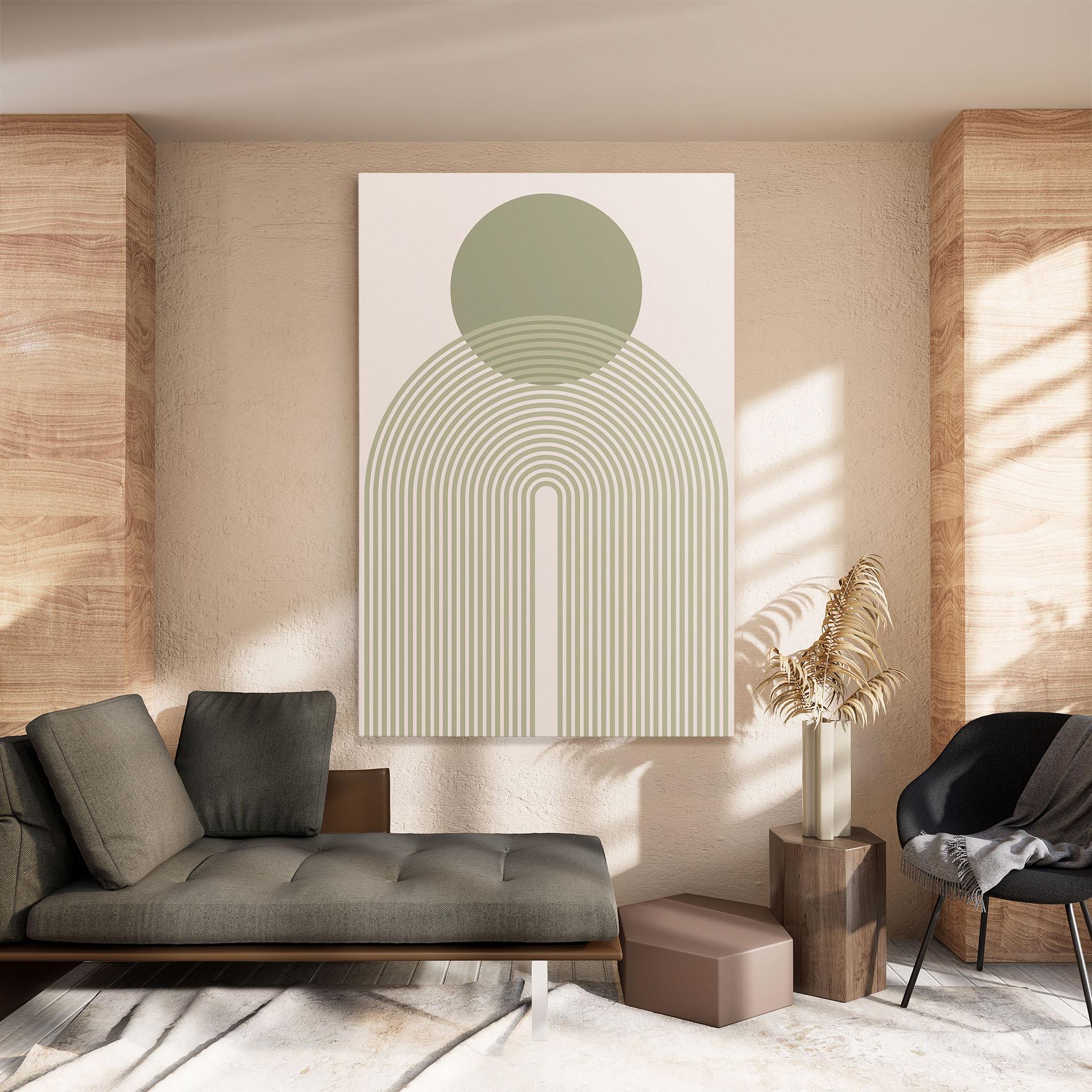 Vászonkép Green Circle Lines mockup 8