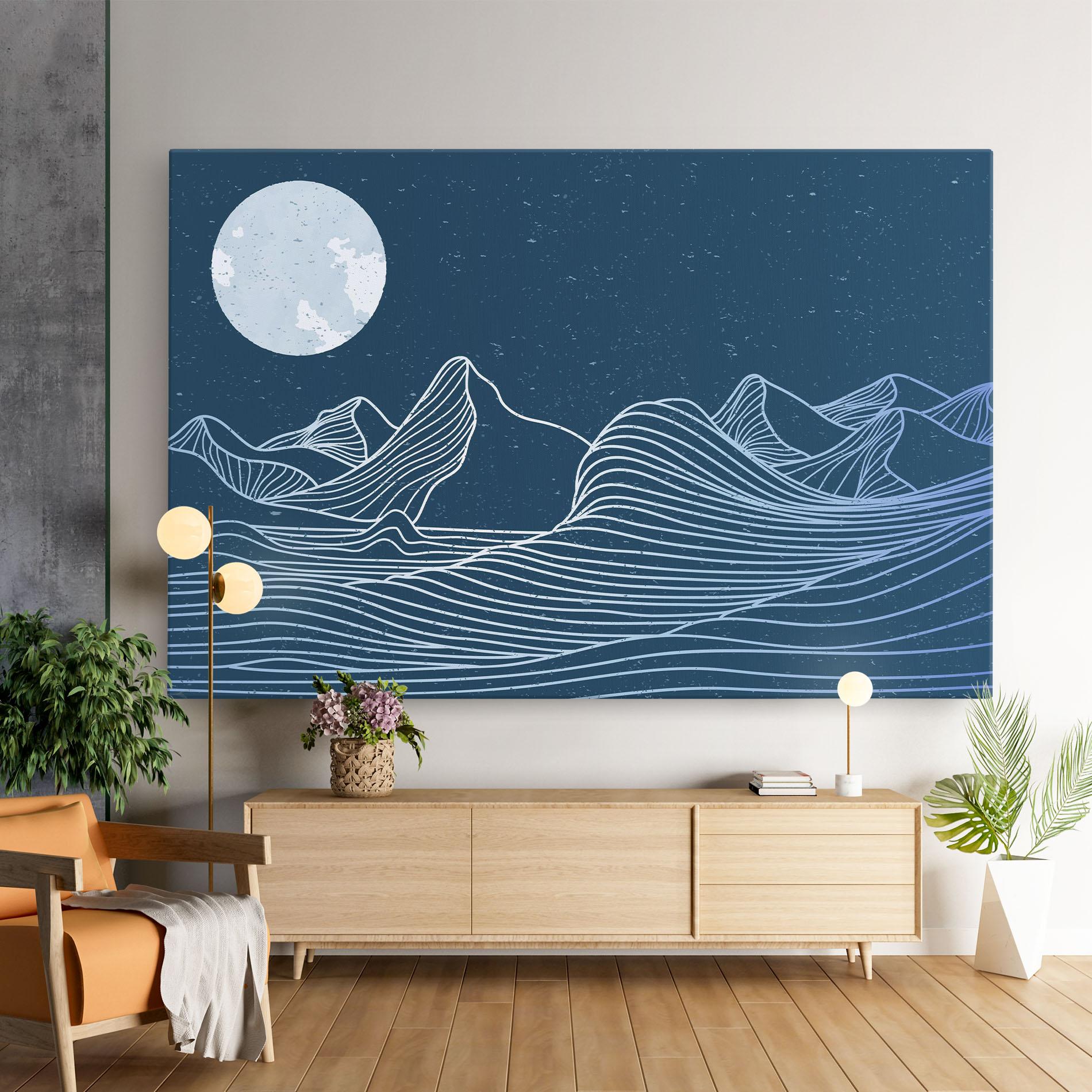 Vászonkép Ocean Blue Wave mockup 9