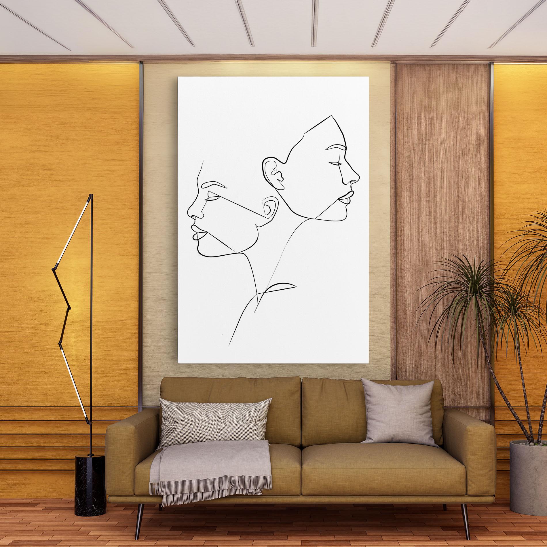 Vászonkép Female Black Line mockup 9