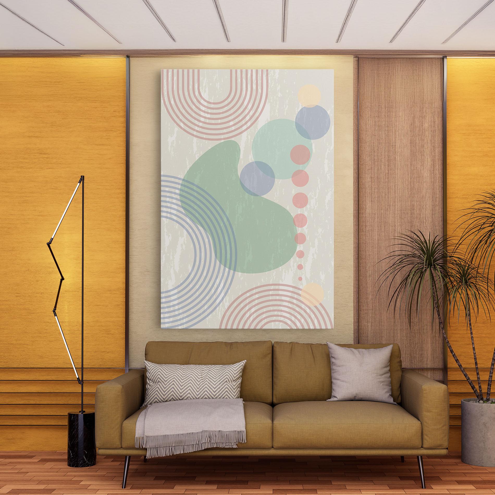 Vászonkép Green Pink Shapes mockup 9