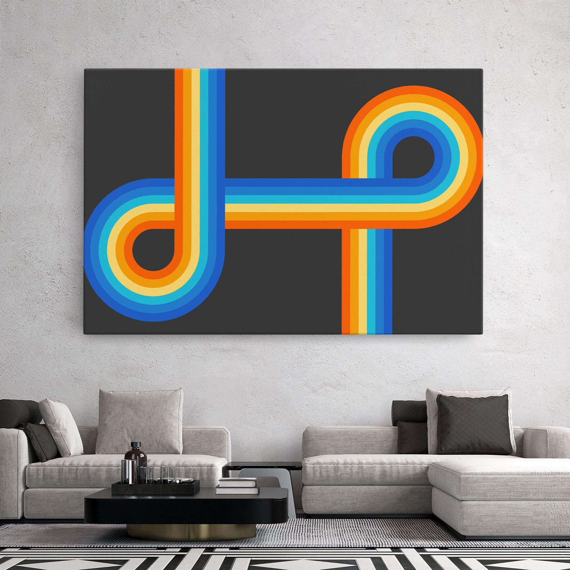 Vászonkép Vintage Ranbow mockup 2