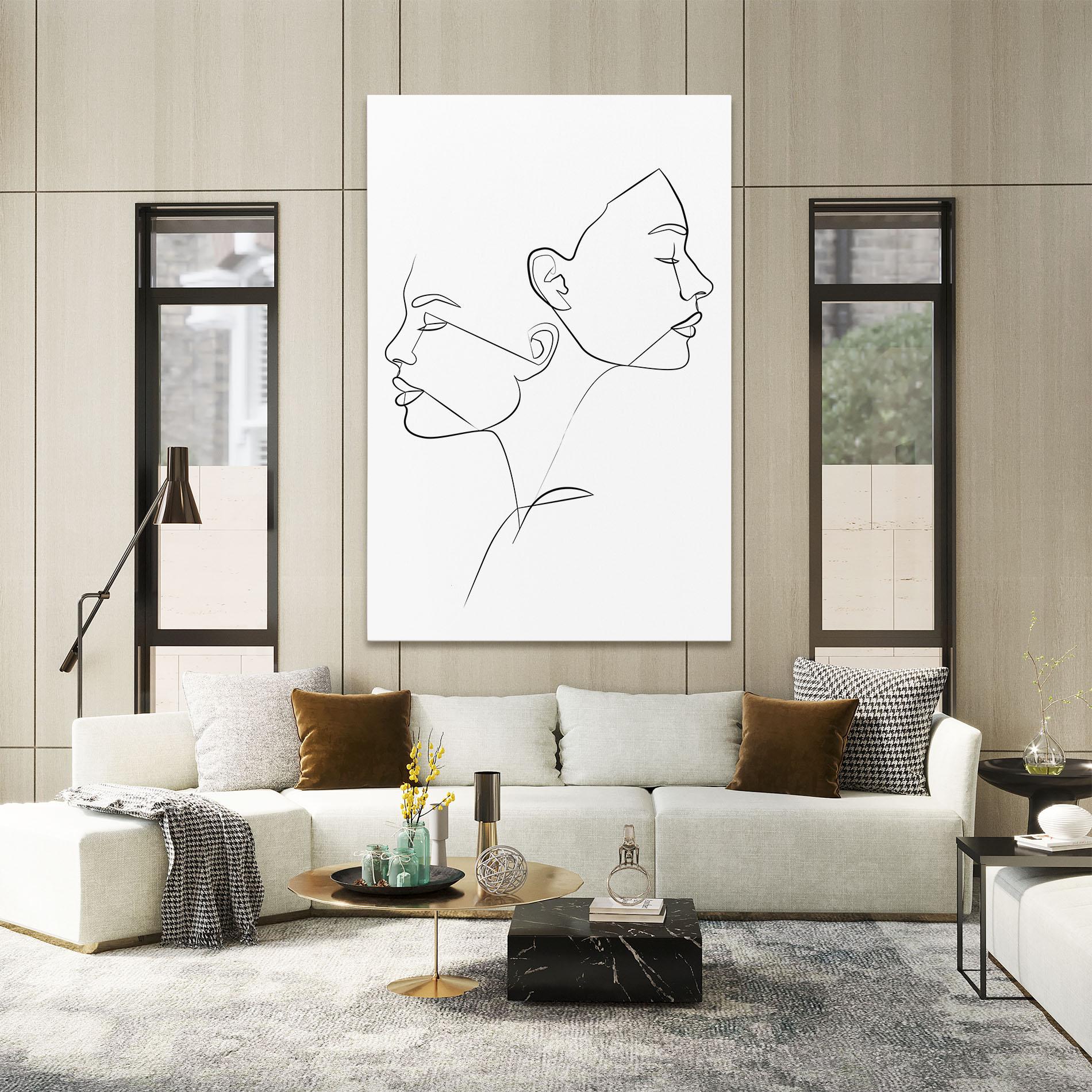 Vászonkép Female Black Line mockup 2