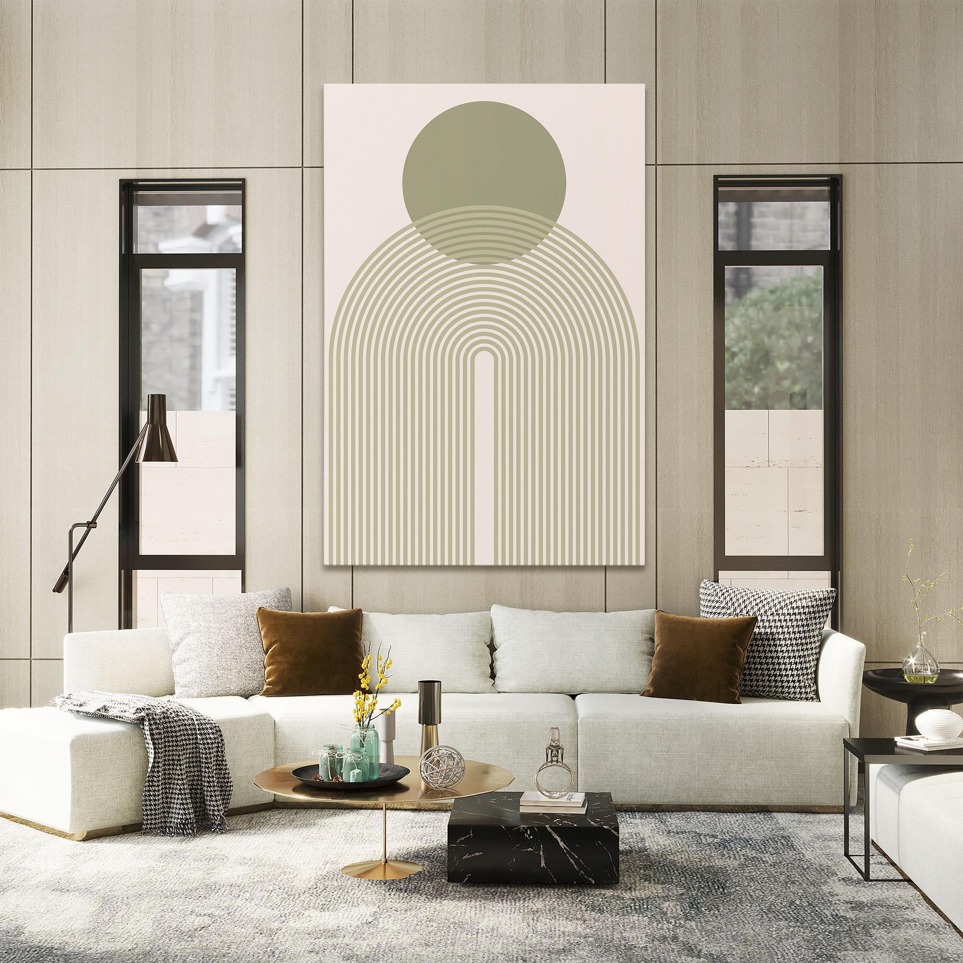 Vászonkép Green Circle Lines mockup 2