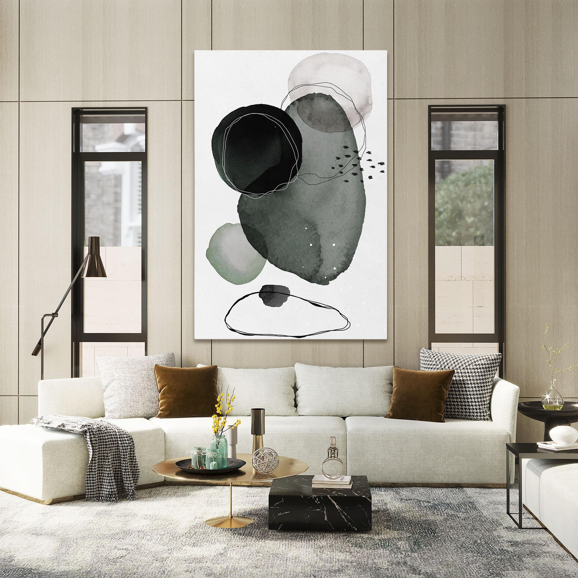 Vászonkép Green Watercolor mockup 2