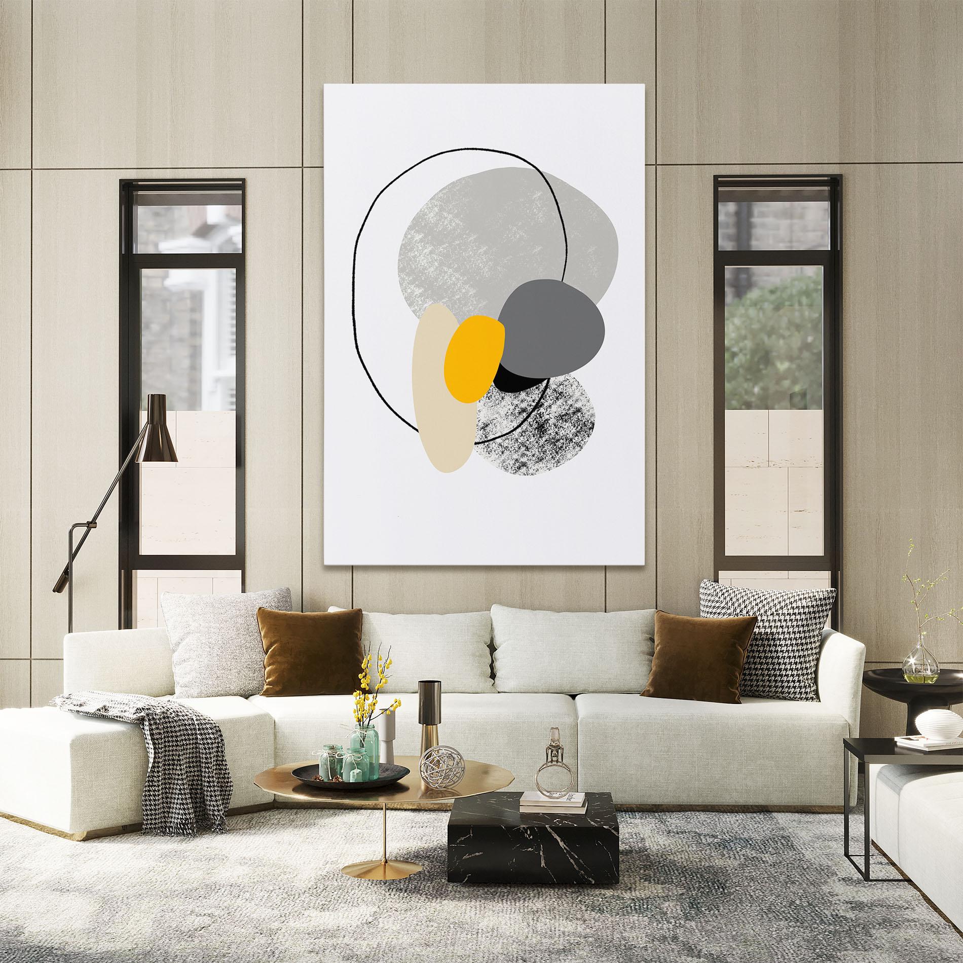 Vászonkép Grey Orange Shape mockup 2