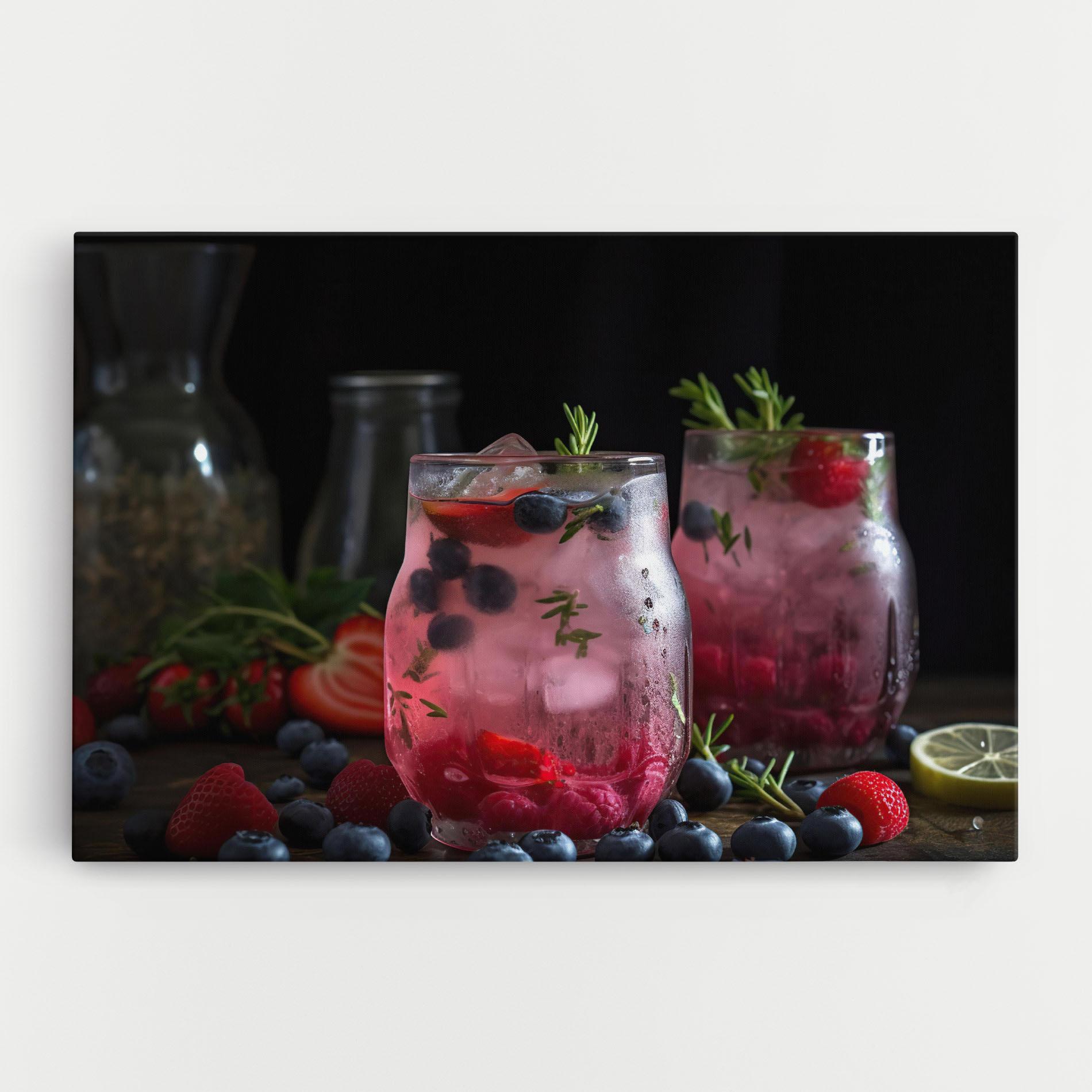 Vászonkép Berry Ice Drink mockup 0