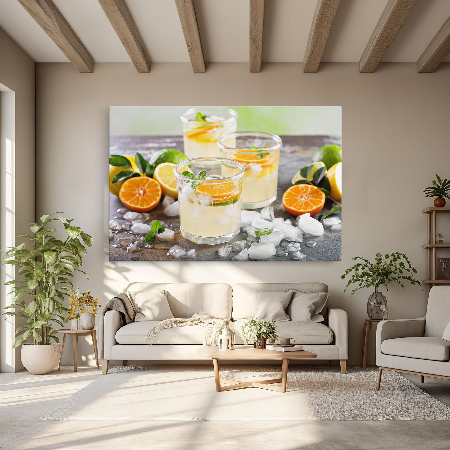 Vászonkép Citrus Fruit Lemonade mockup 6