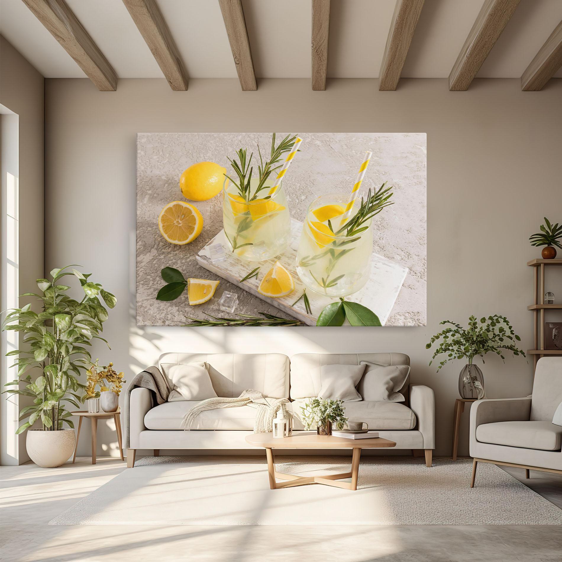 Vászonkép Homemade Rosemary Drink mockup 6