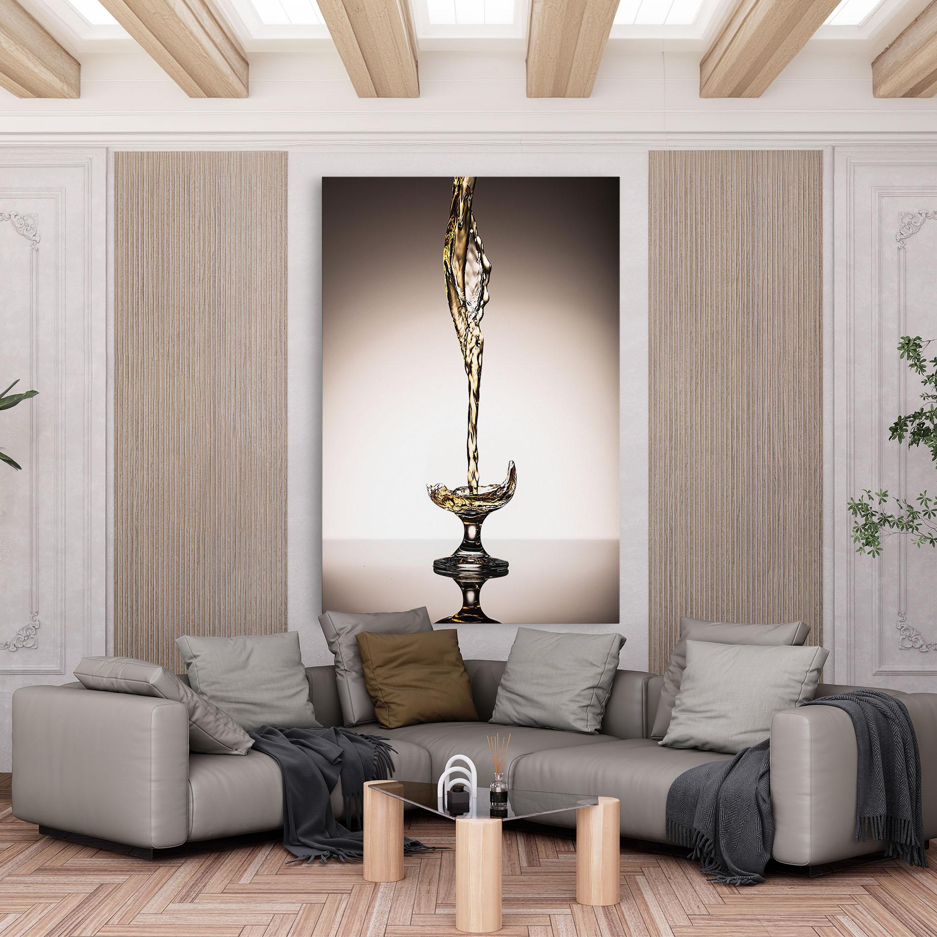 Vászonkép White Wine Splash mockup 6