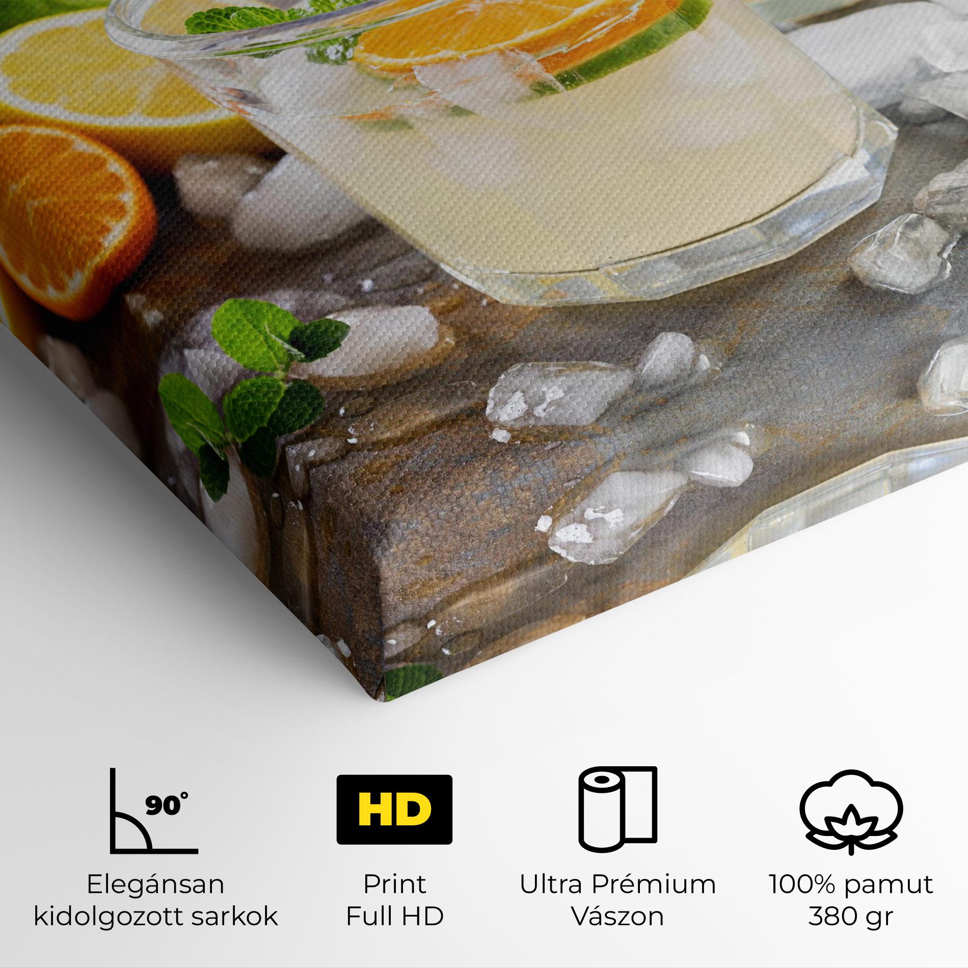 Vászonkép Citrus Fruit Lemonade mockup 4