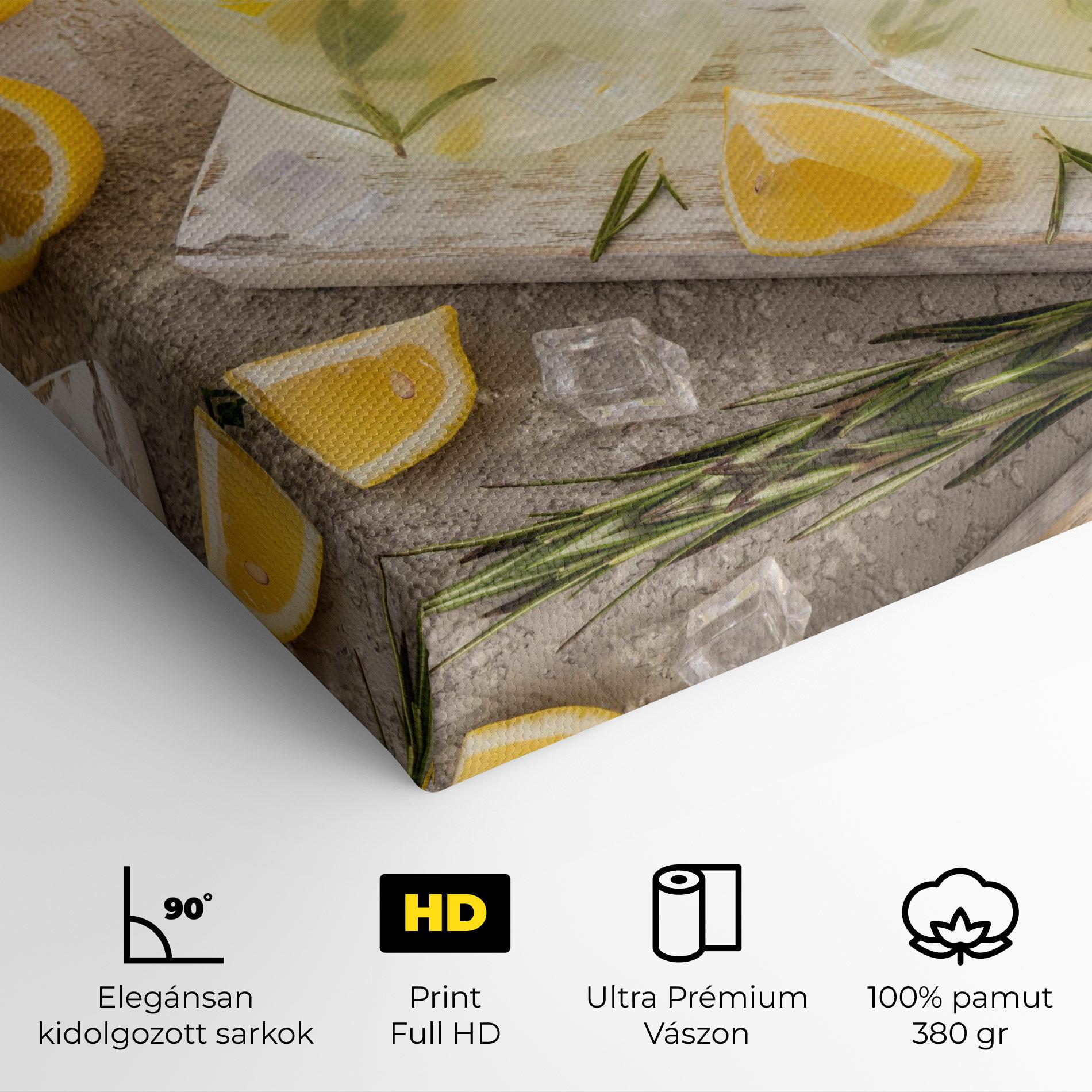 Vászonkép Homemade Rosemary Drink mockup 4