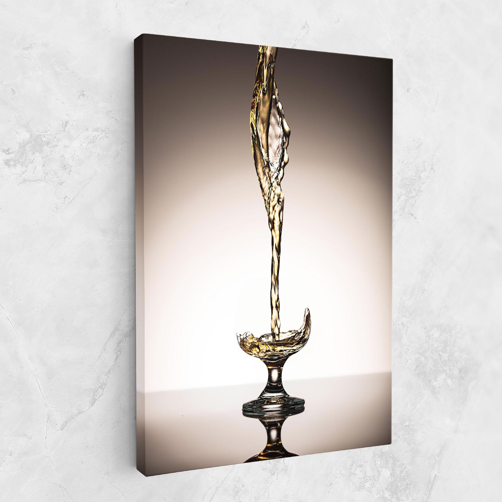 Vászonkép White Wine Splash mockup 1