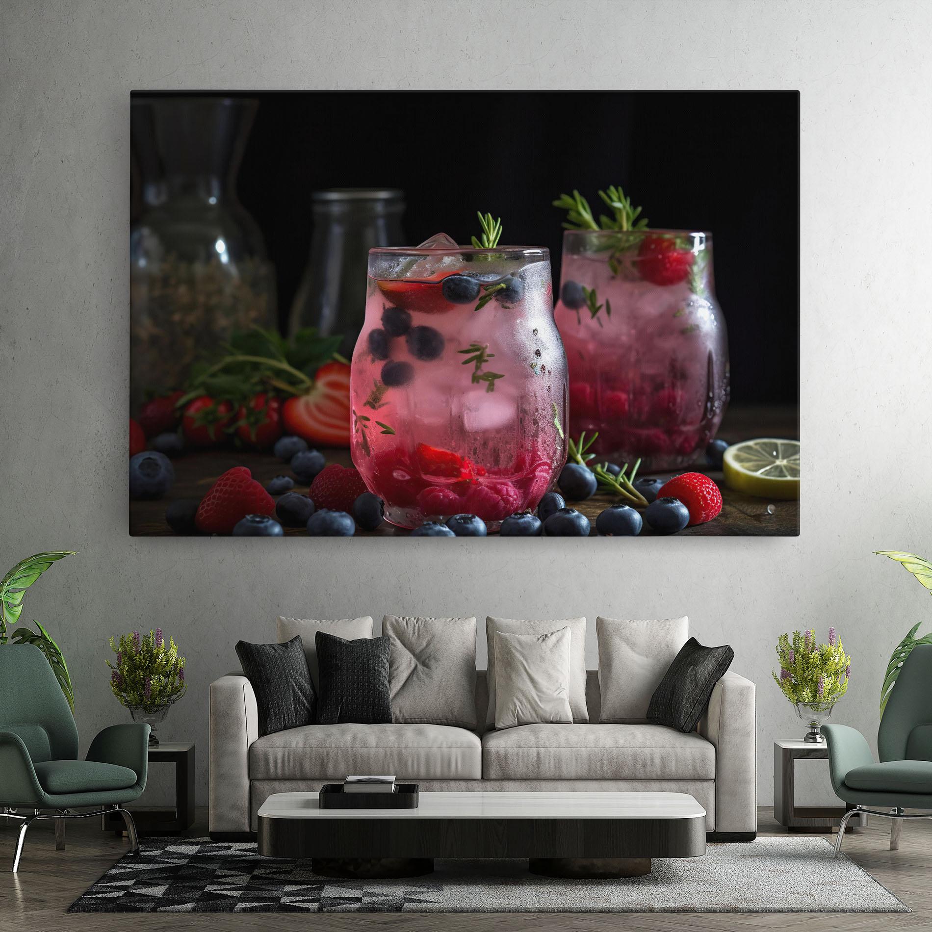 Vászonkép Berry Ice Drink mockup 7