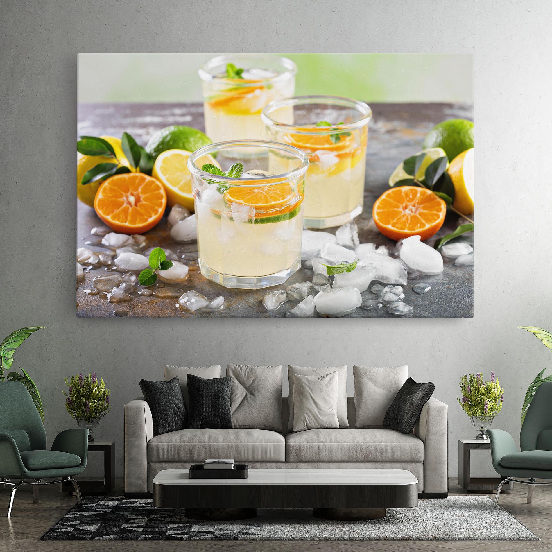 Vászonkép Citrus Fruit Lemonade mockup 7