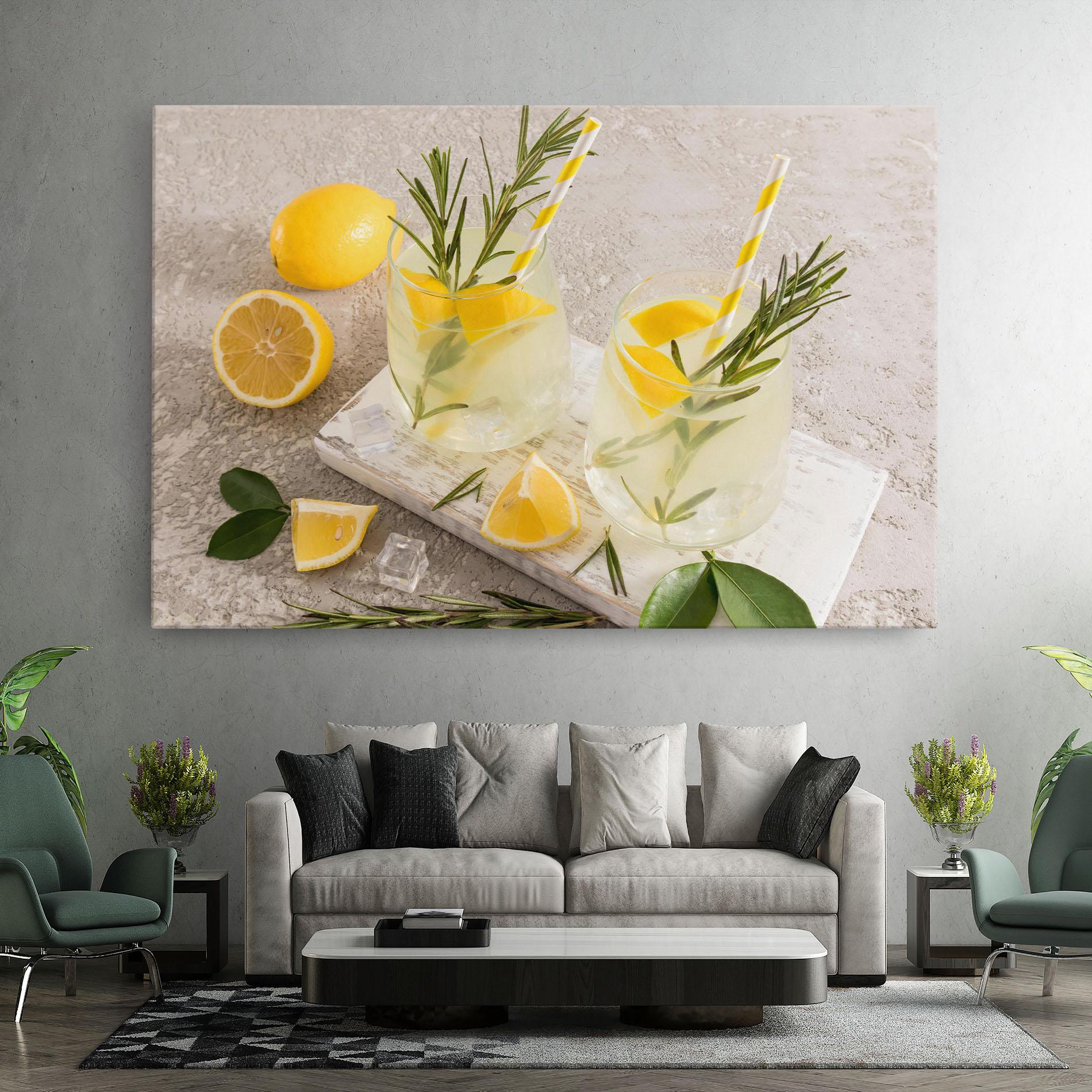 Vászonkép Homemade Rosemary Drink mockup 7