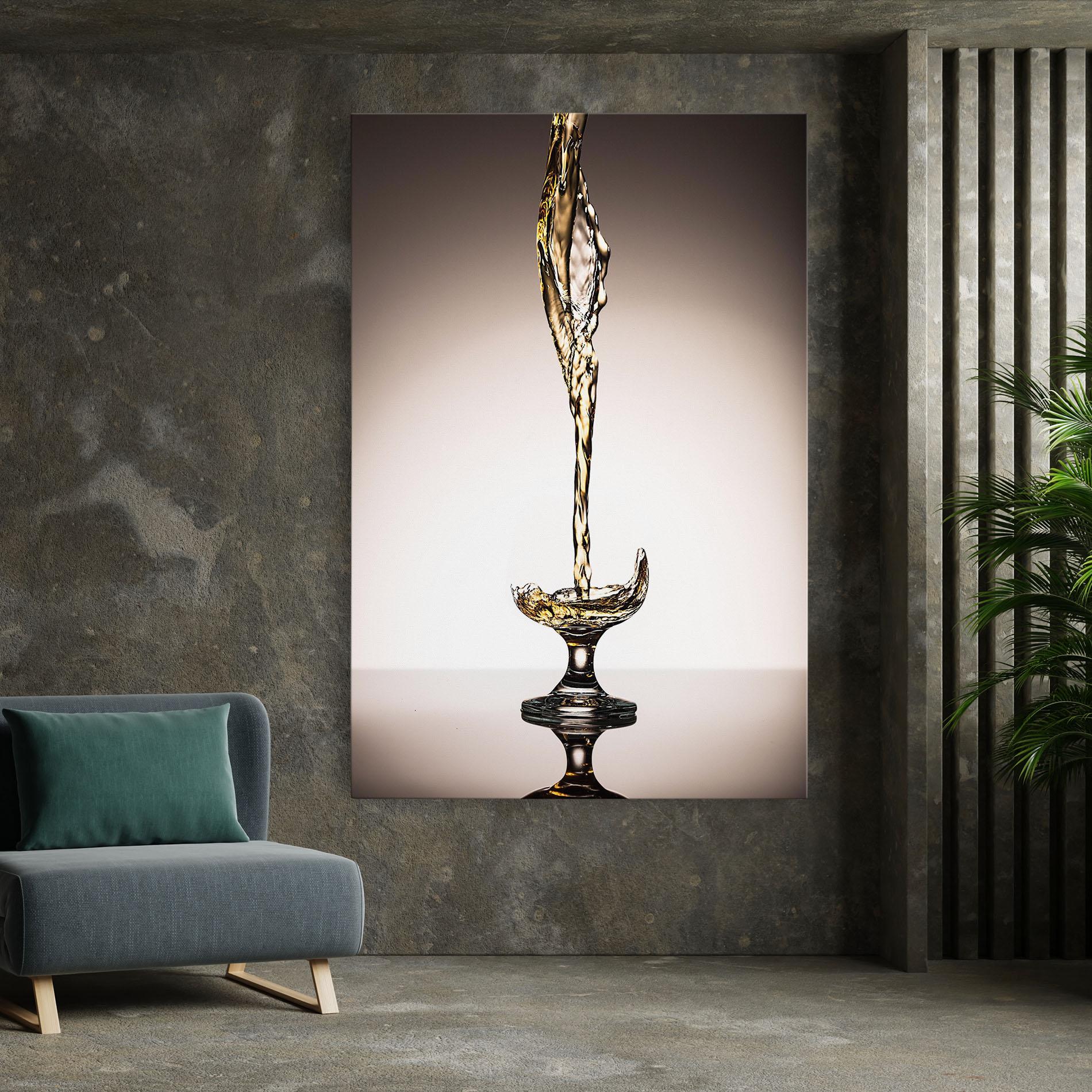 Vászonkép White Wine Splash mockup 7