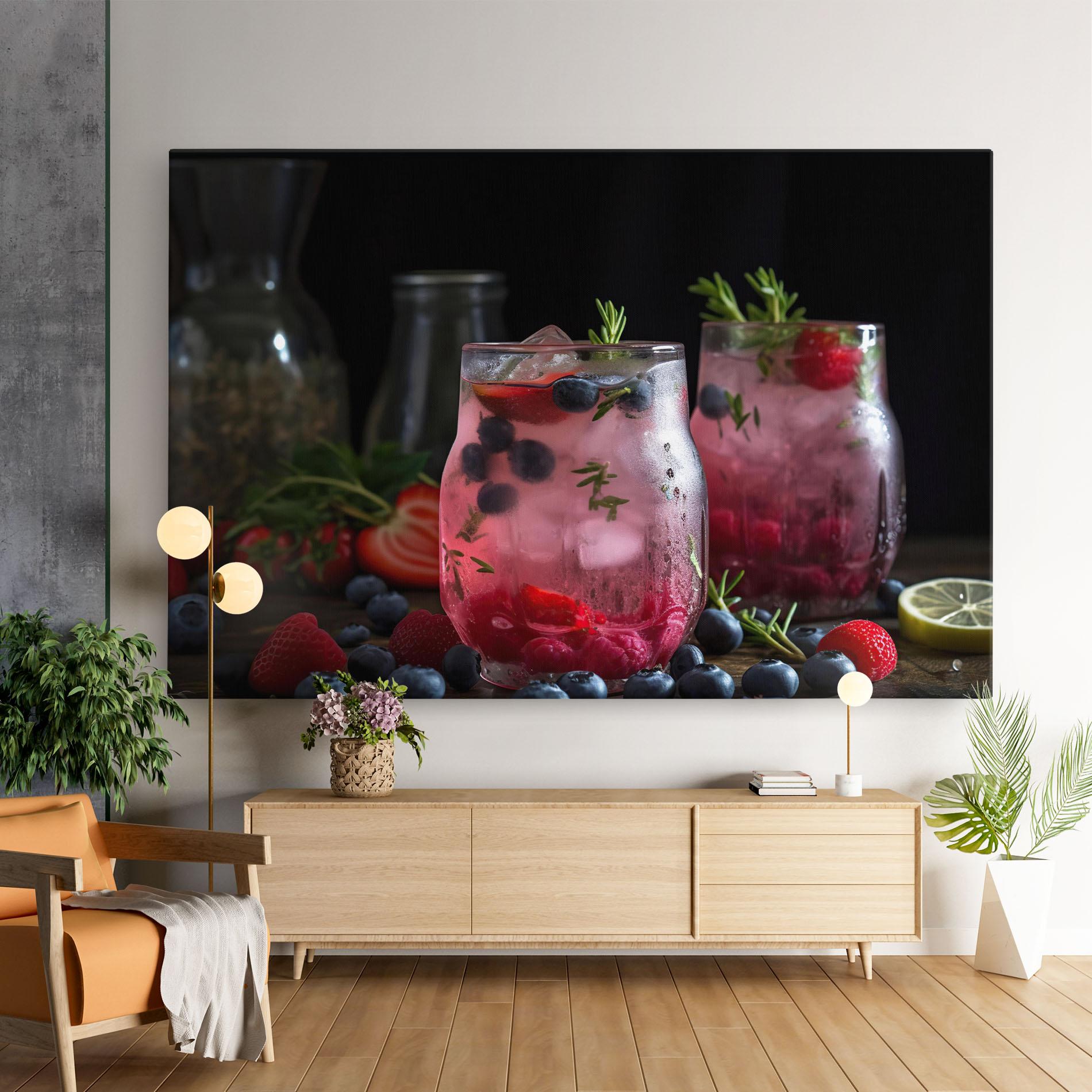 Vászonkép Berry Ice Drink mockup 9