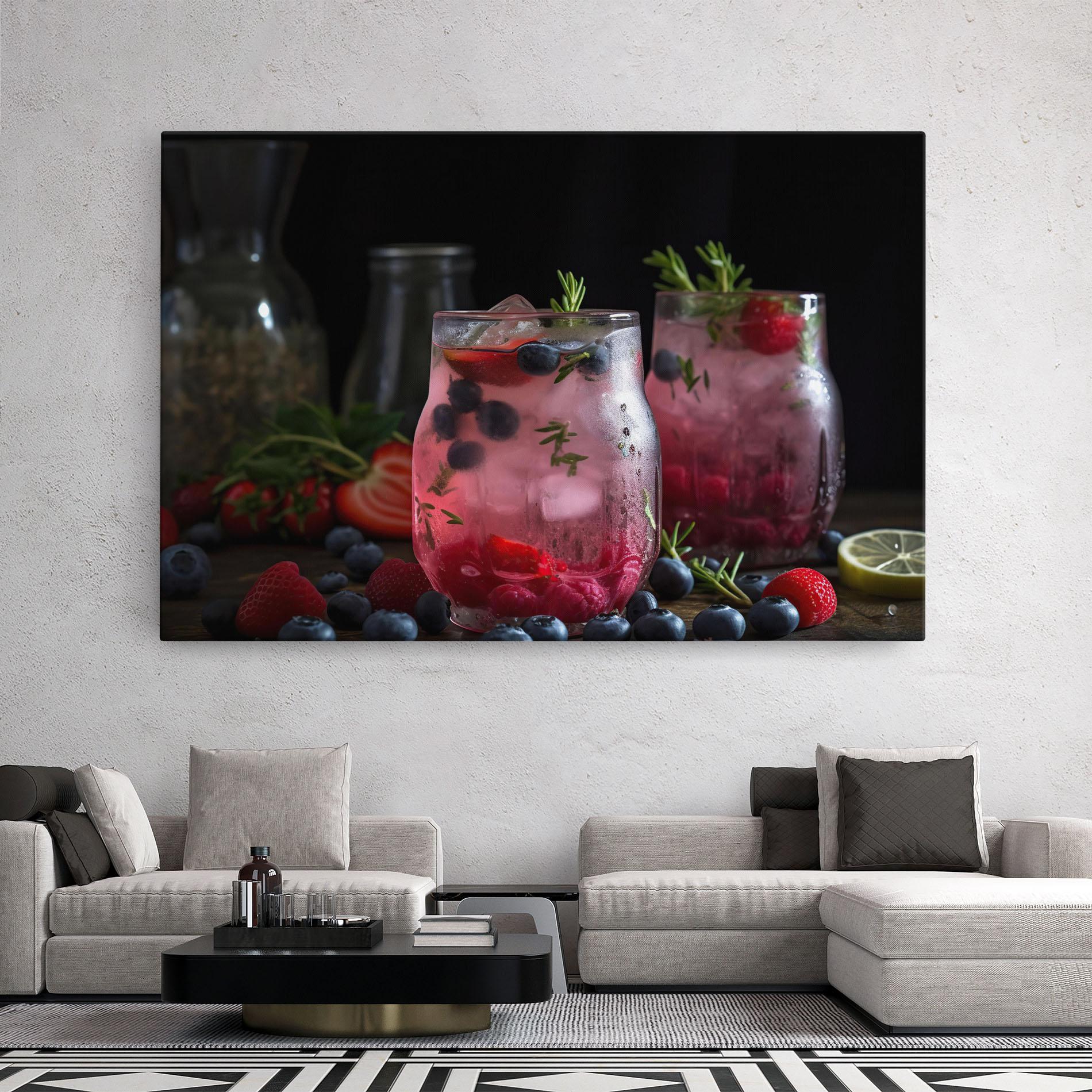 Vászonkép Berry Ice Drink mockup 2