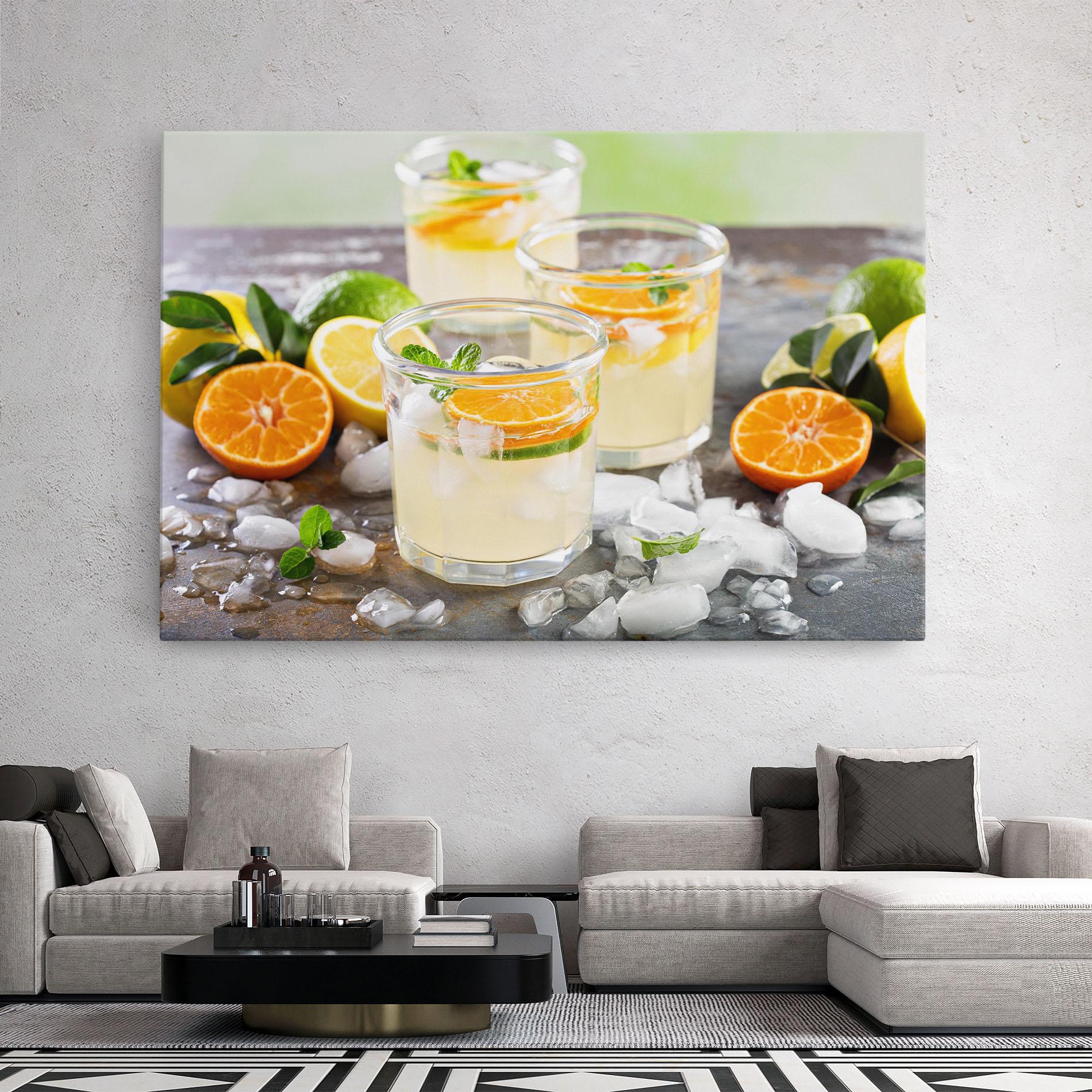 Vászonkép Citrus Fruit Lemonade mockup 2