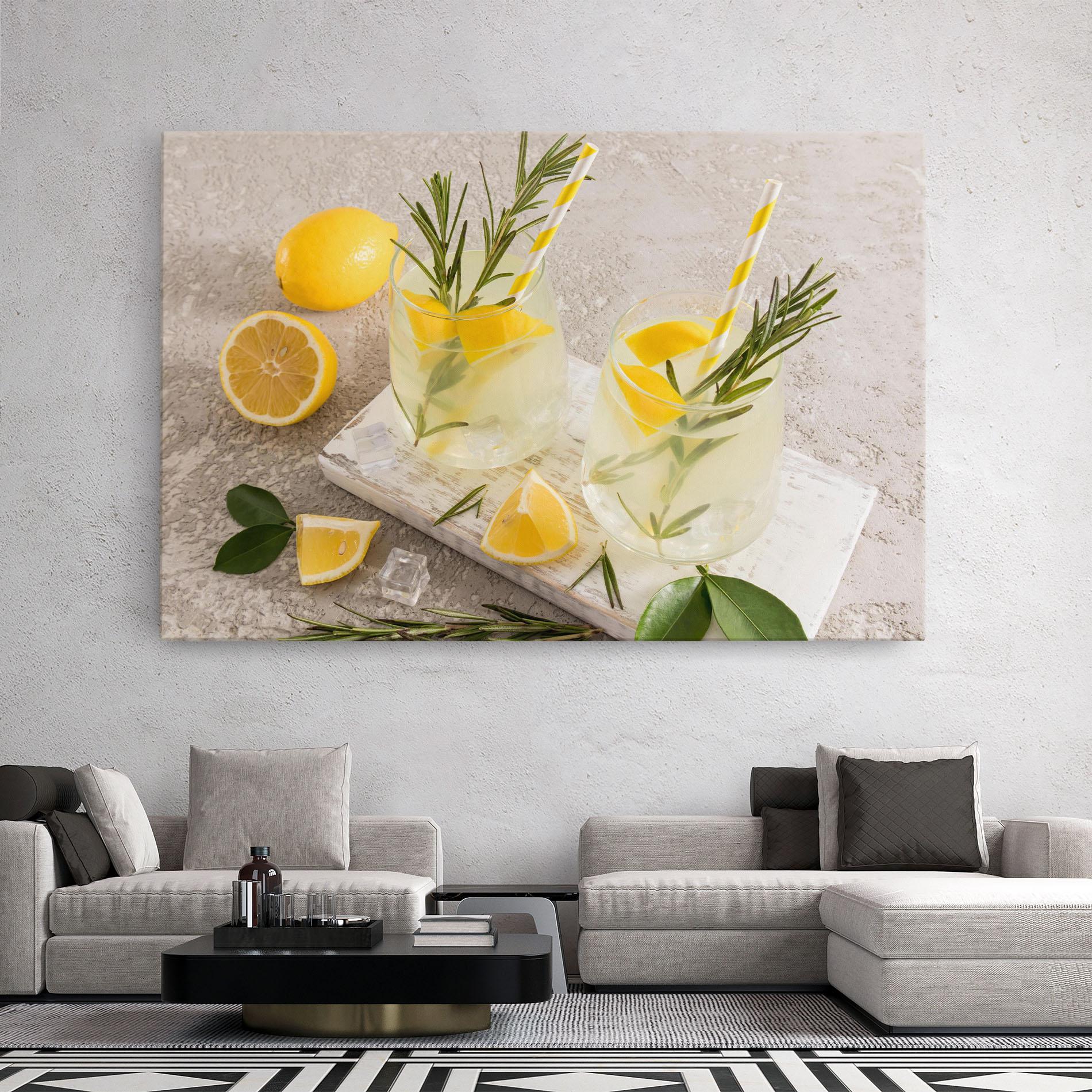 Vászonkép Homemade Rosemary Drink mockup 2