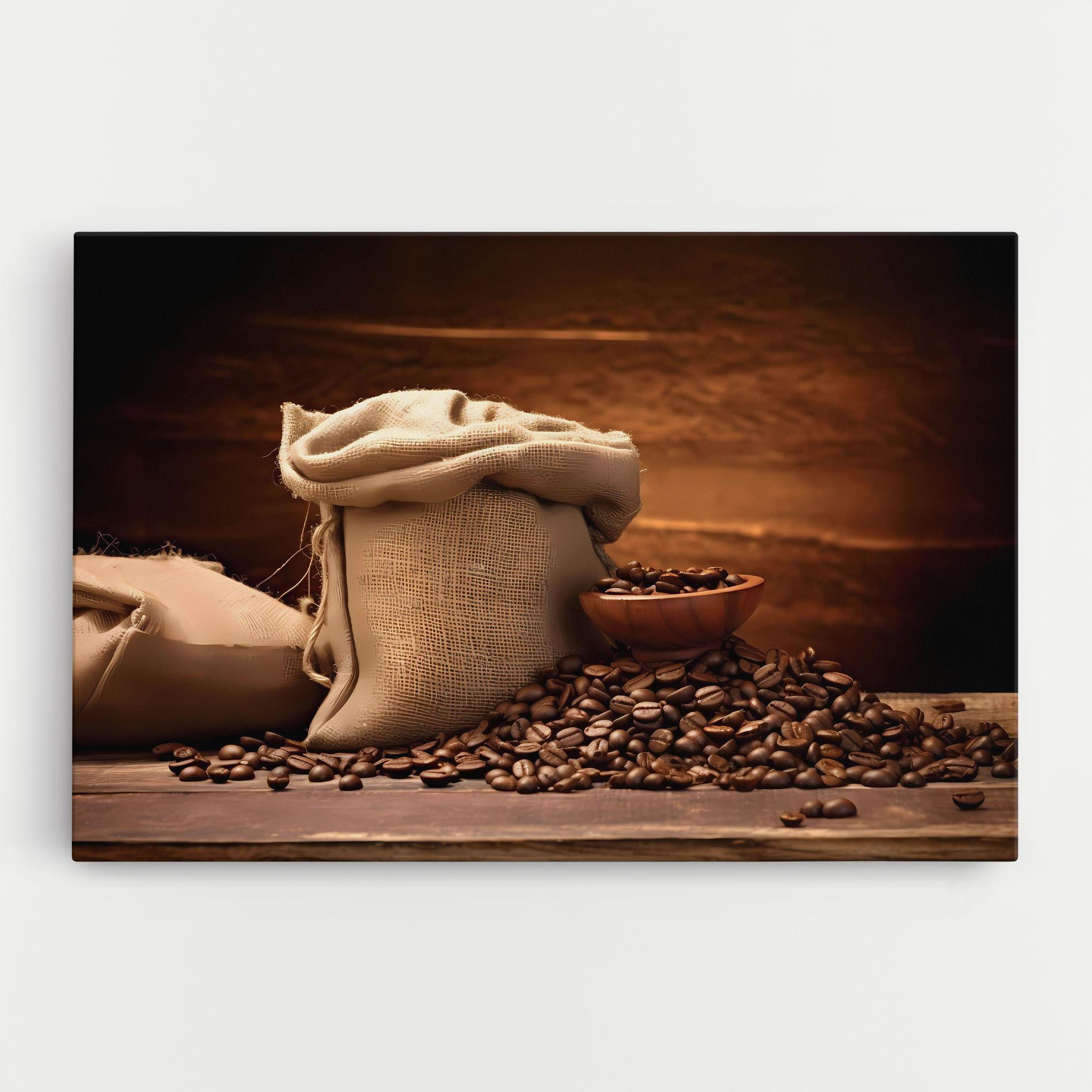 Vászonkép Big Bag Of Coffee Beans mockup 0