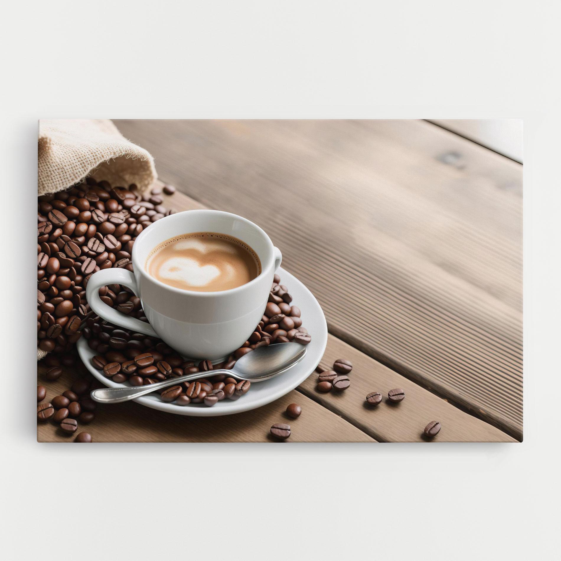 Vászonkép Coffee On Table mockup 0
