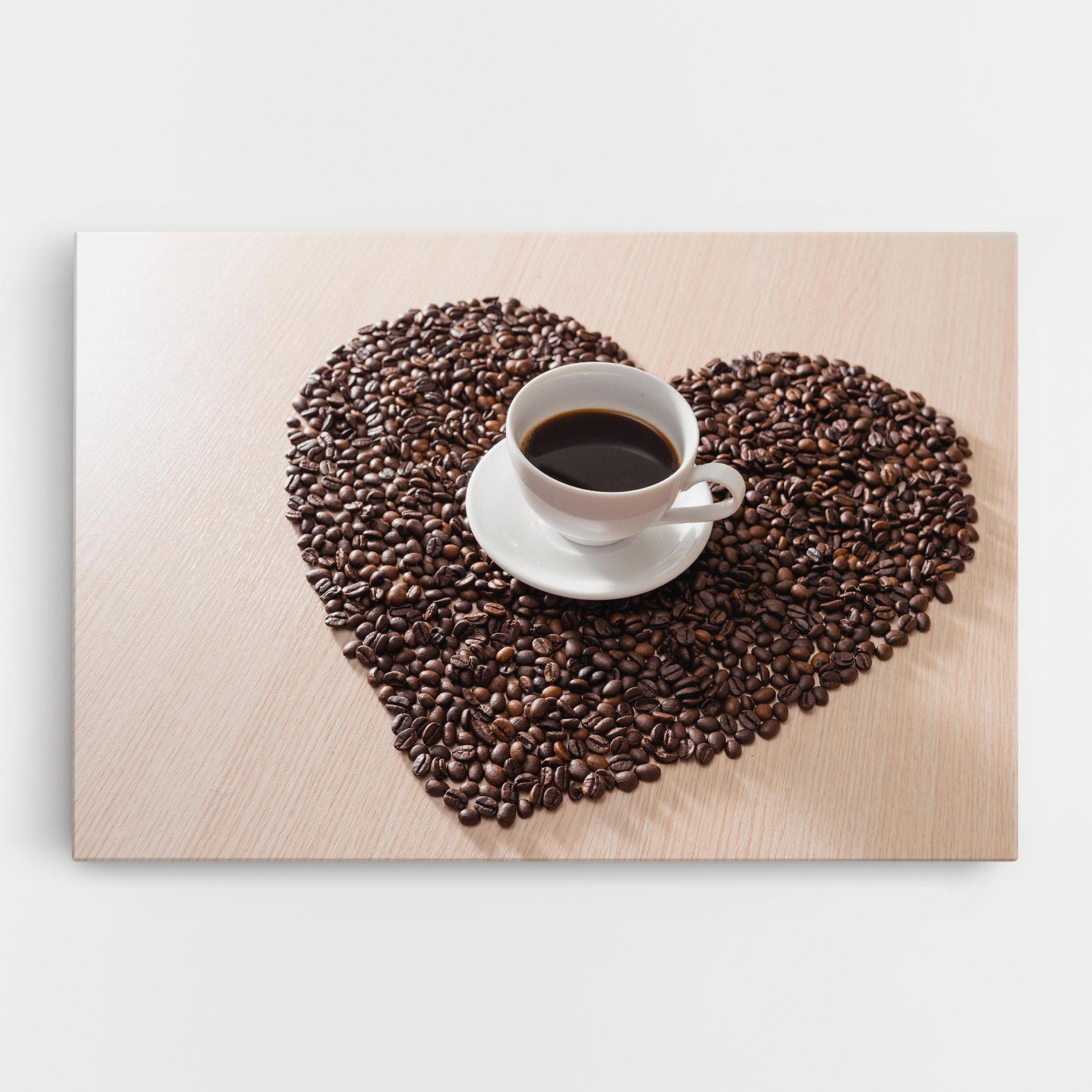 Vászonkép Heart Coffee Beans mockup 0