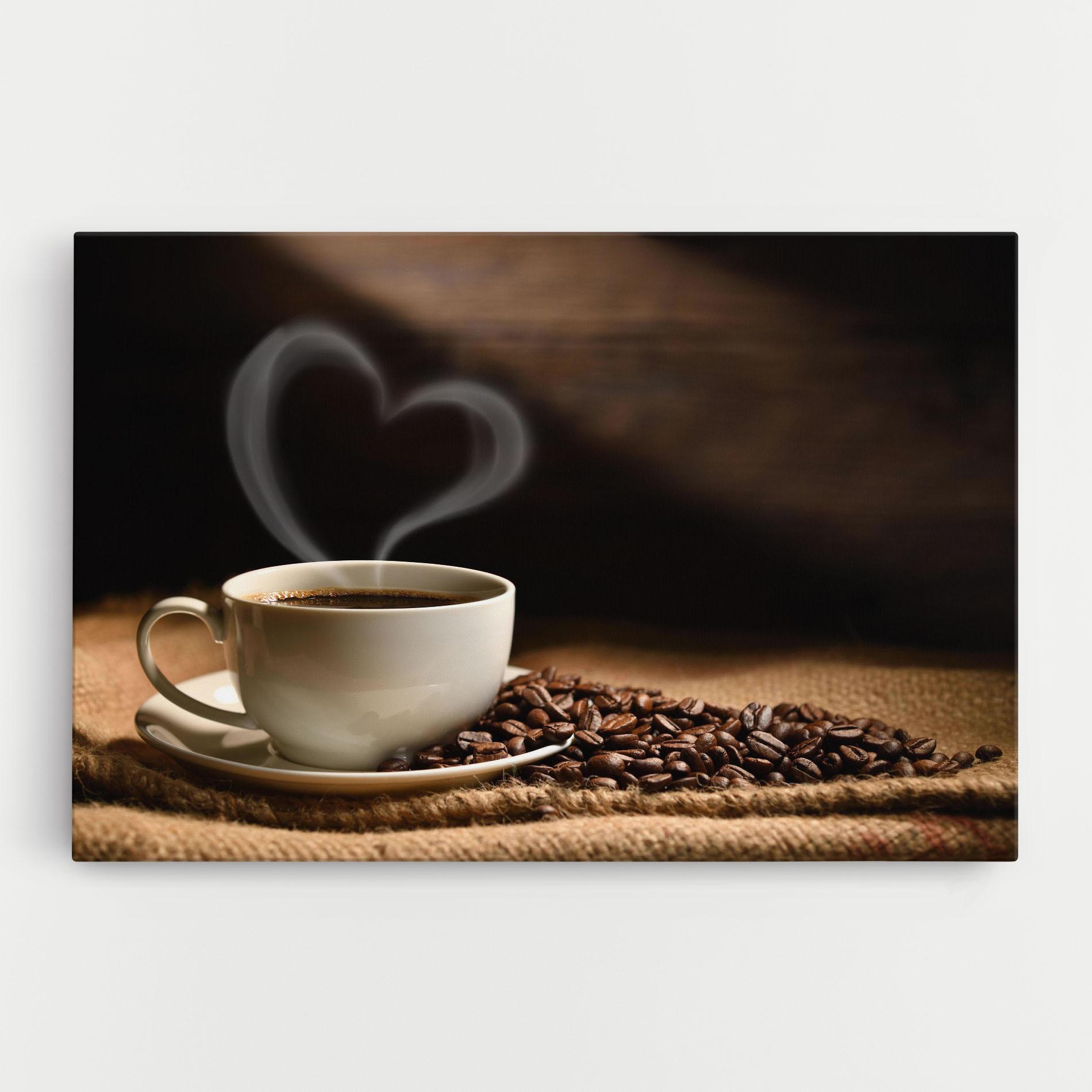 Vászonkép Heart Coffee Smoke mockup 0