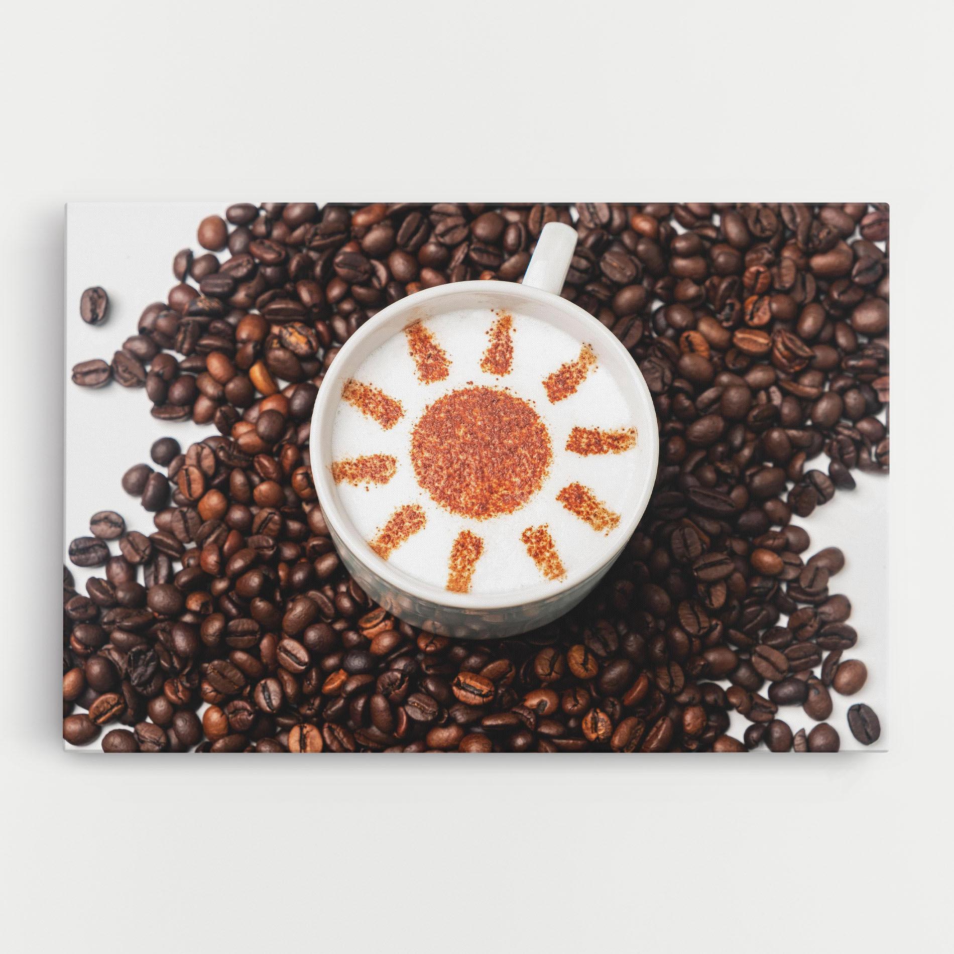 Vászonkép Sun Pattern Coffee mockup 0