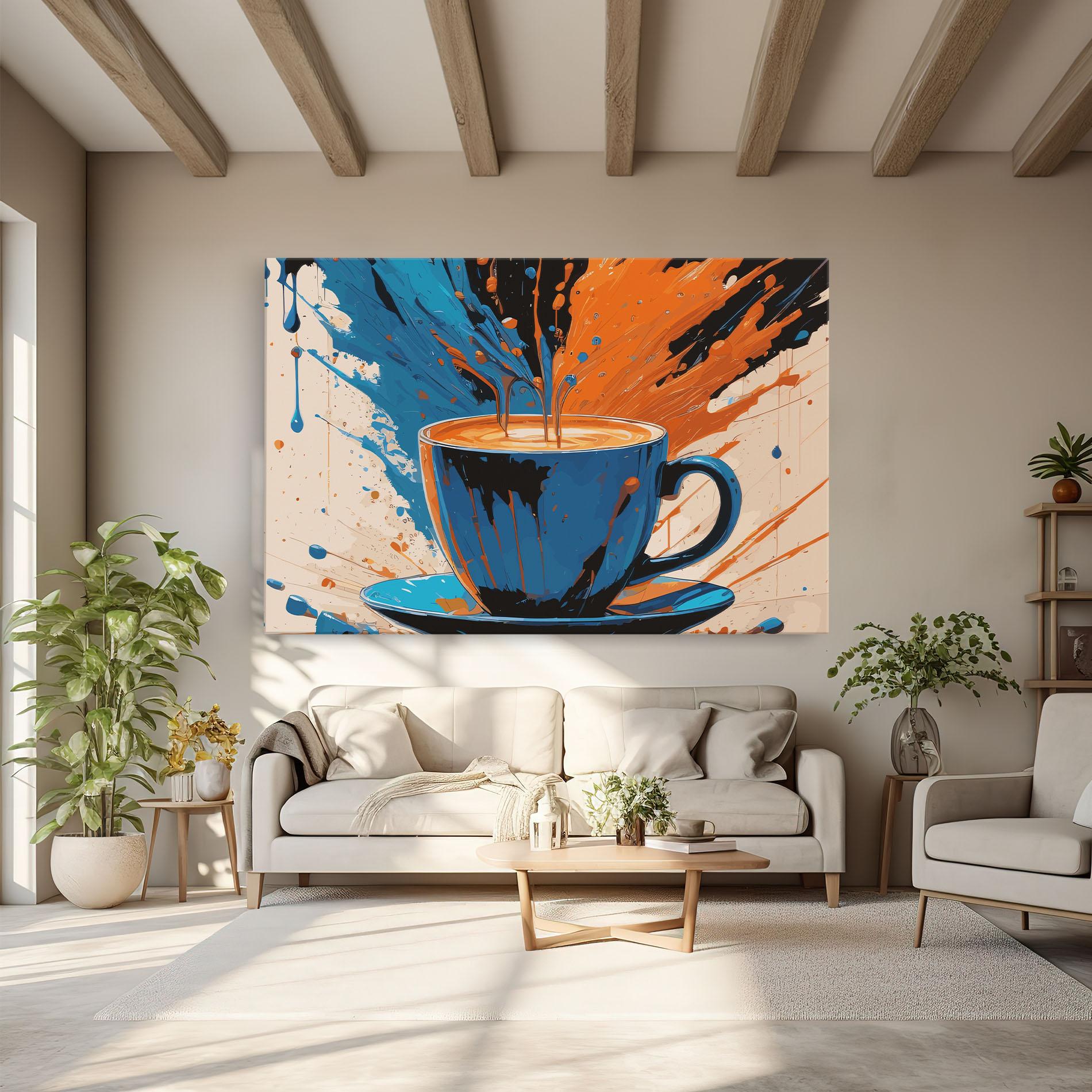 Vászonkép Coffee Blue Orange mockup 6