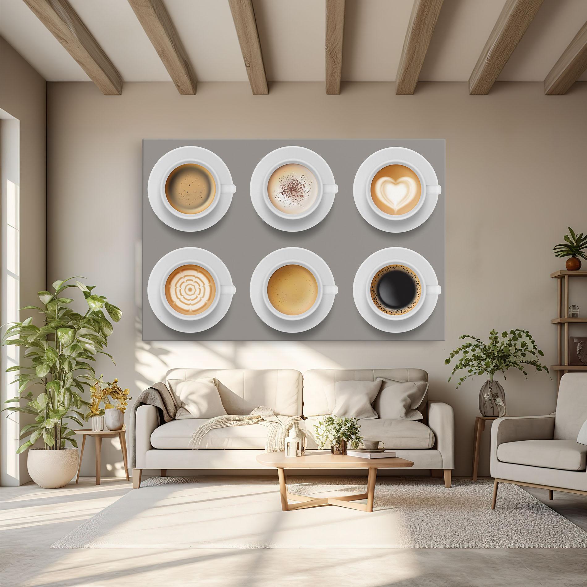 Vászonkép Coffee Cups Mix mockup 6