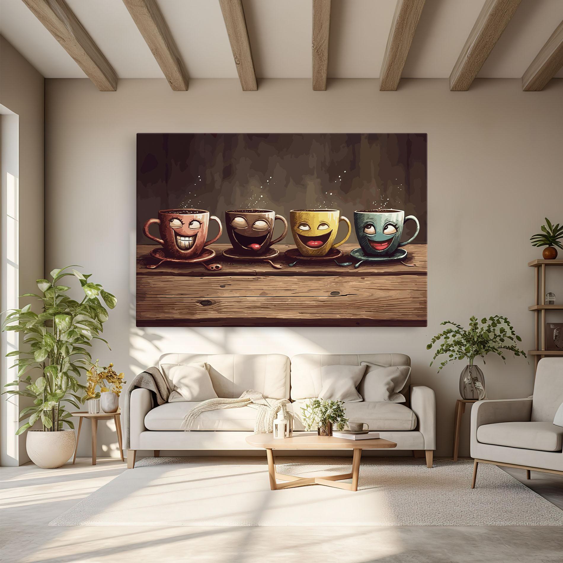 Vászonkép Coffee Faces mockup 6