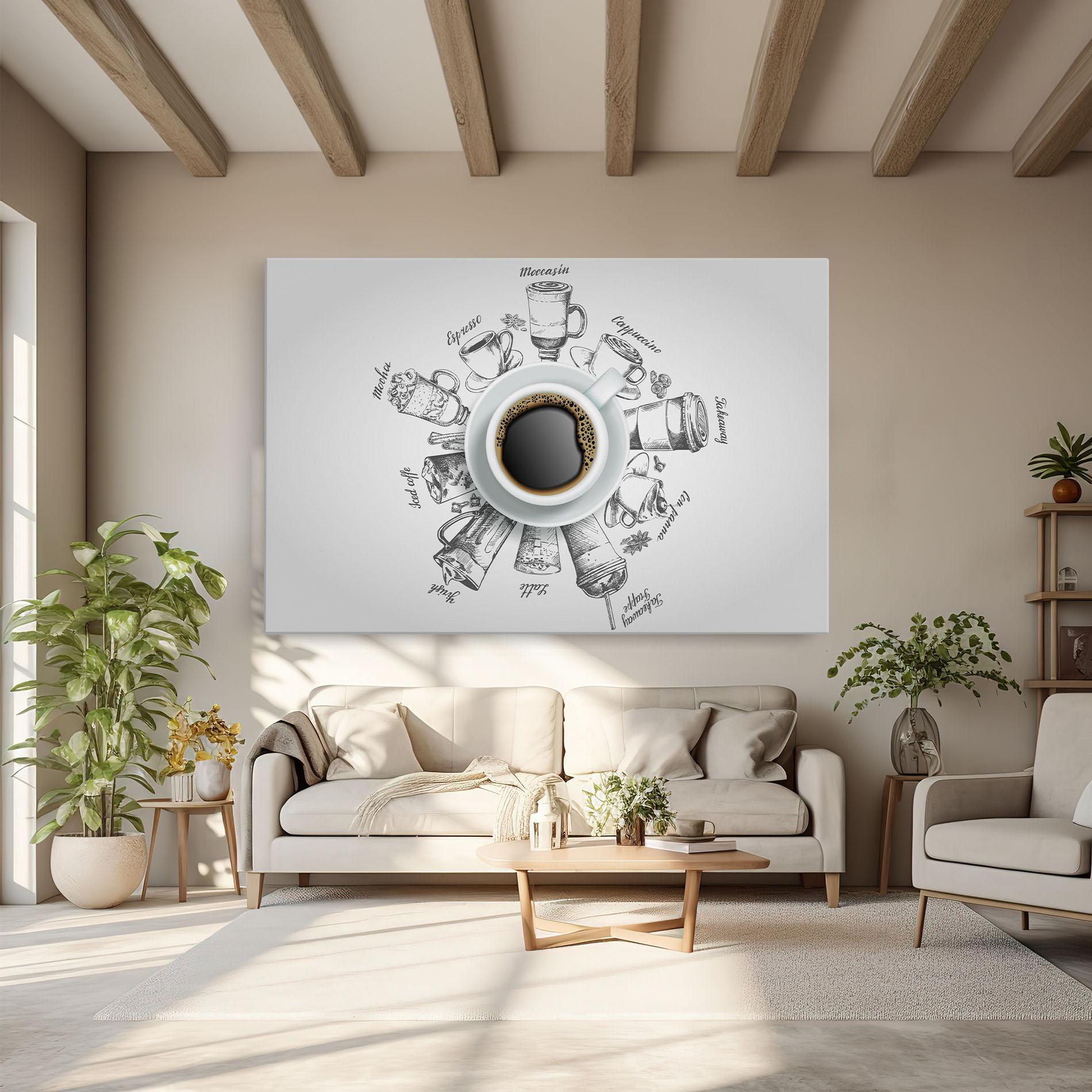 Vászonkép Coffee List mockup 6