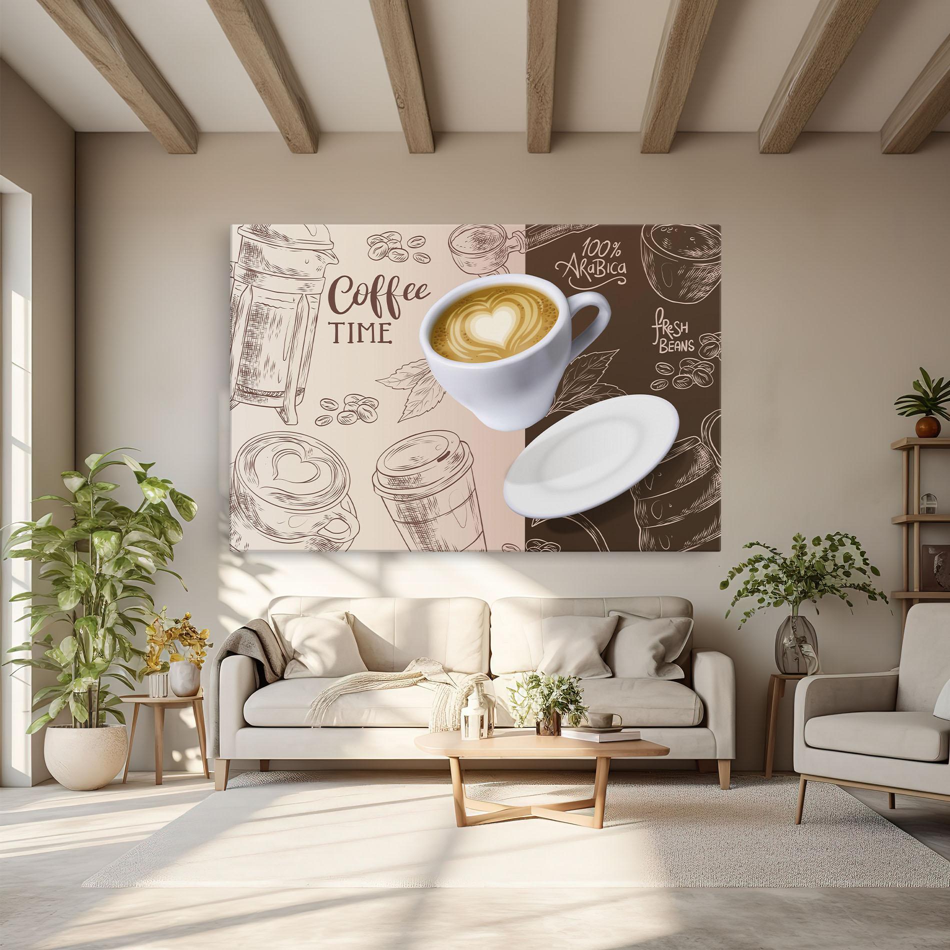 Vászonkép Coffee Time mockup 6