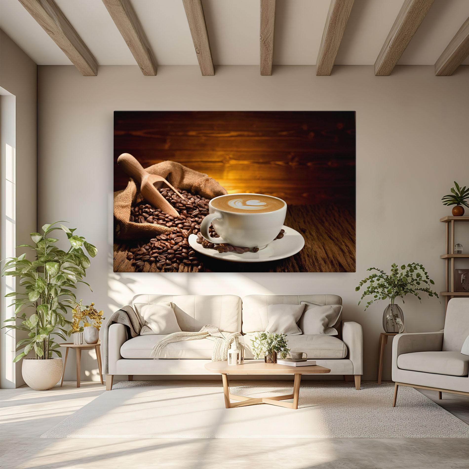 Vászonkép Latte Coffee mockup 6