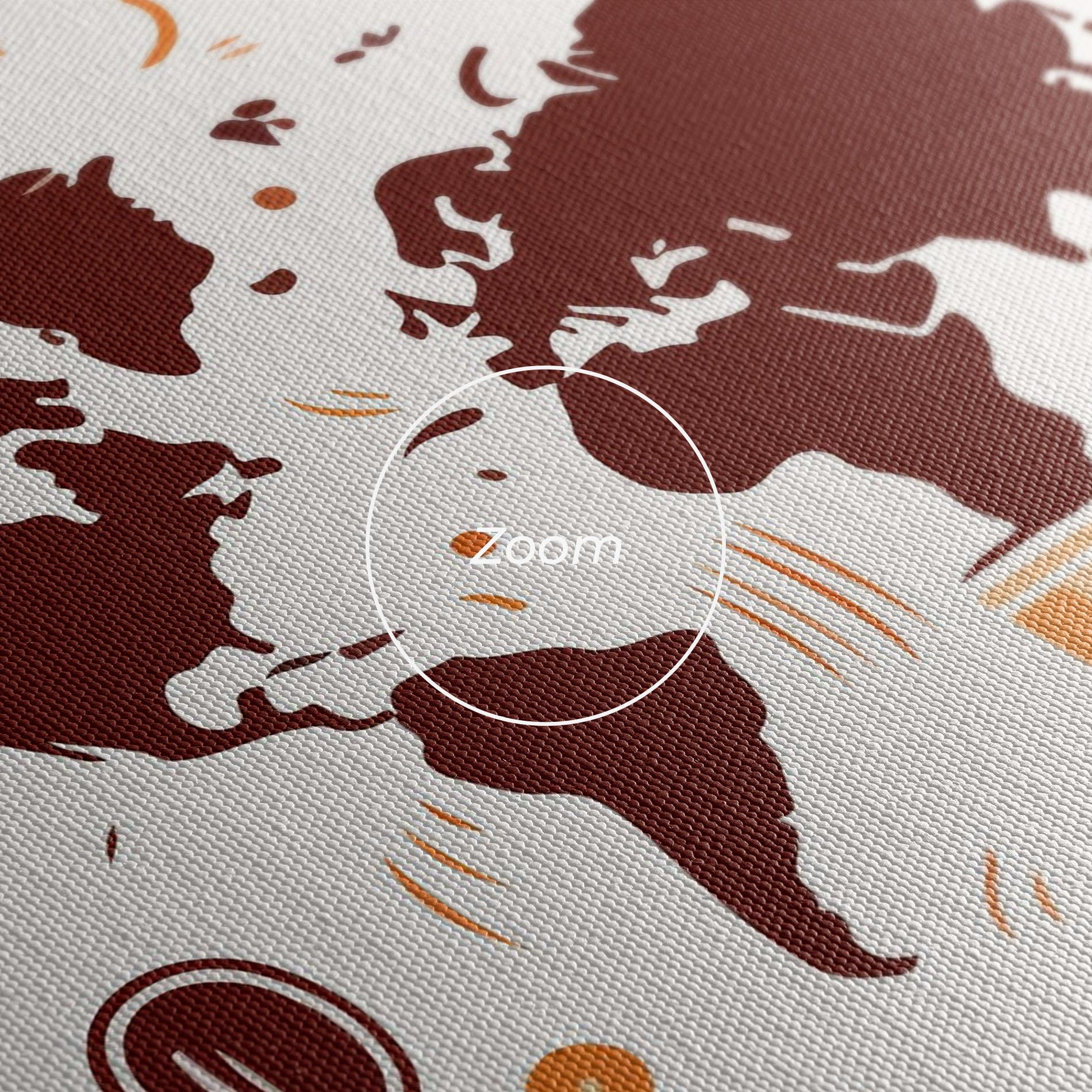 Vászonkép Coffee Map mockup 3