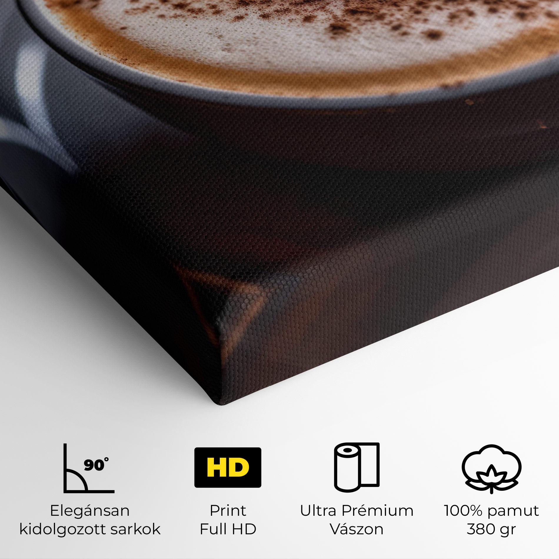 Vászonkép Cappuccino Coffee Close Up mockup 4