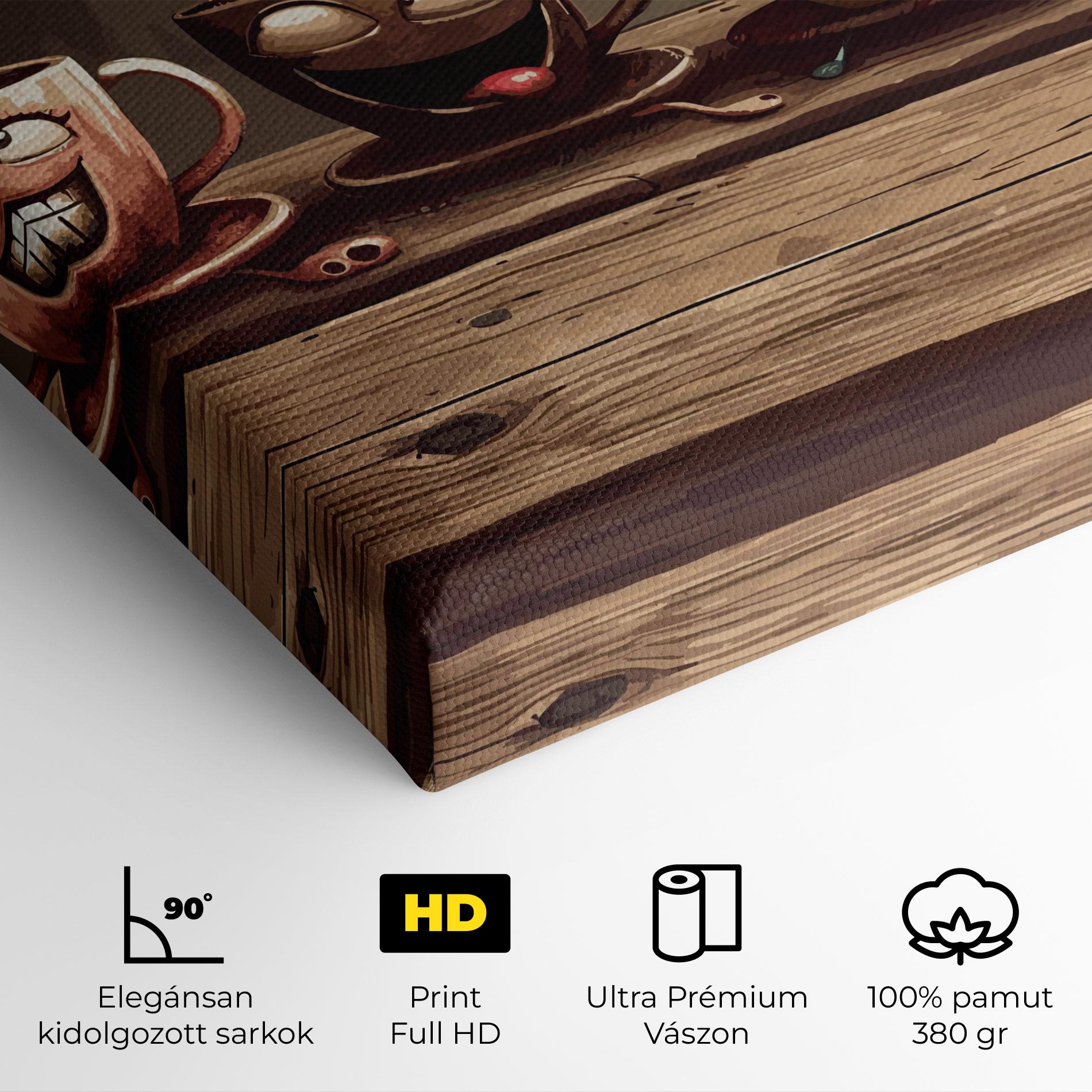 Vászonkép Coffee Faces mockup 4