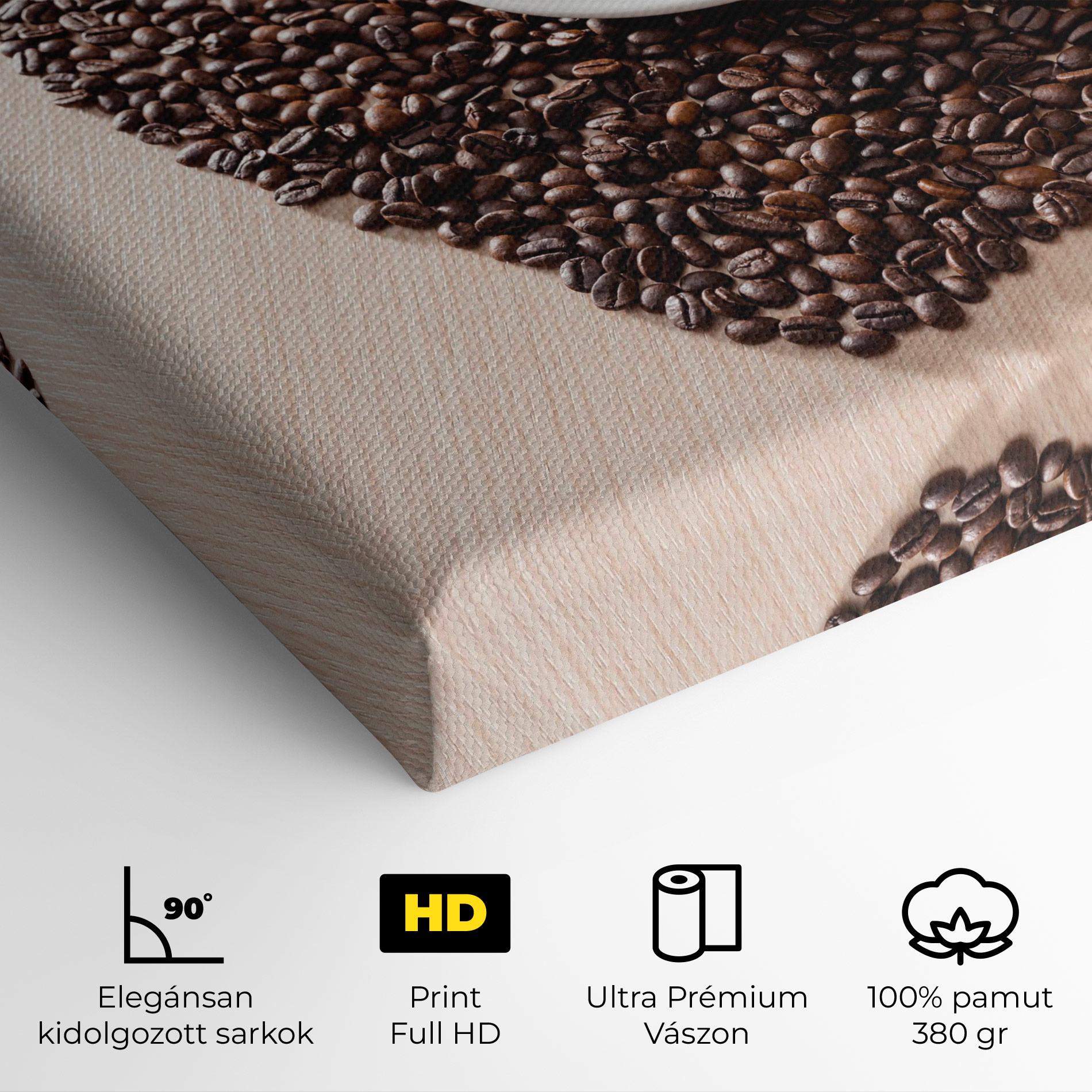 Vászonkép Heart Coffee Beans mockup 4