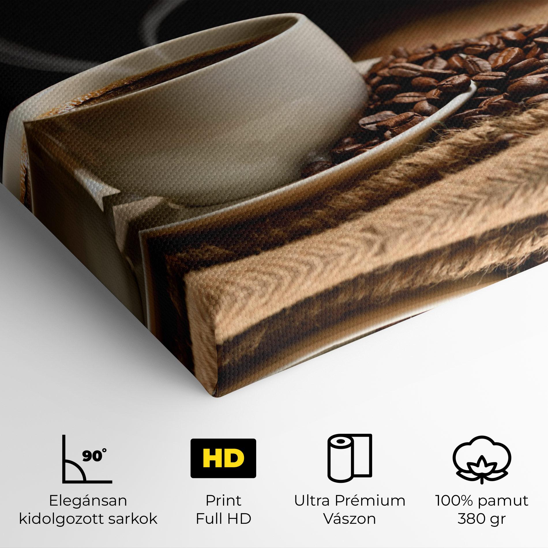 Vászonkép Heart Coffee Smoke mockup 4
