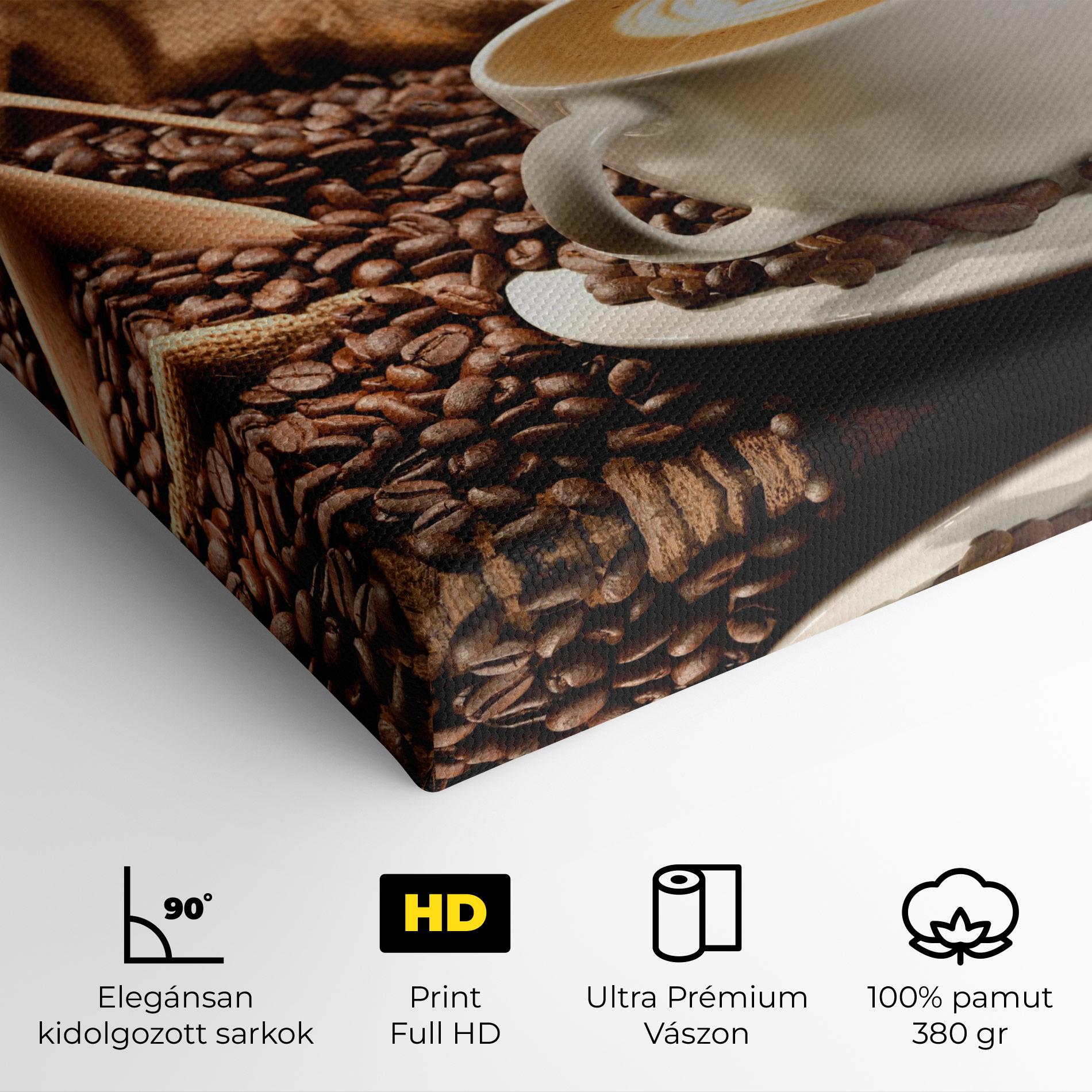 Vászonkép Latte Coffee mockup 4
