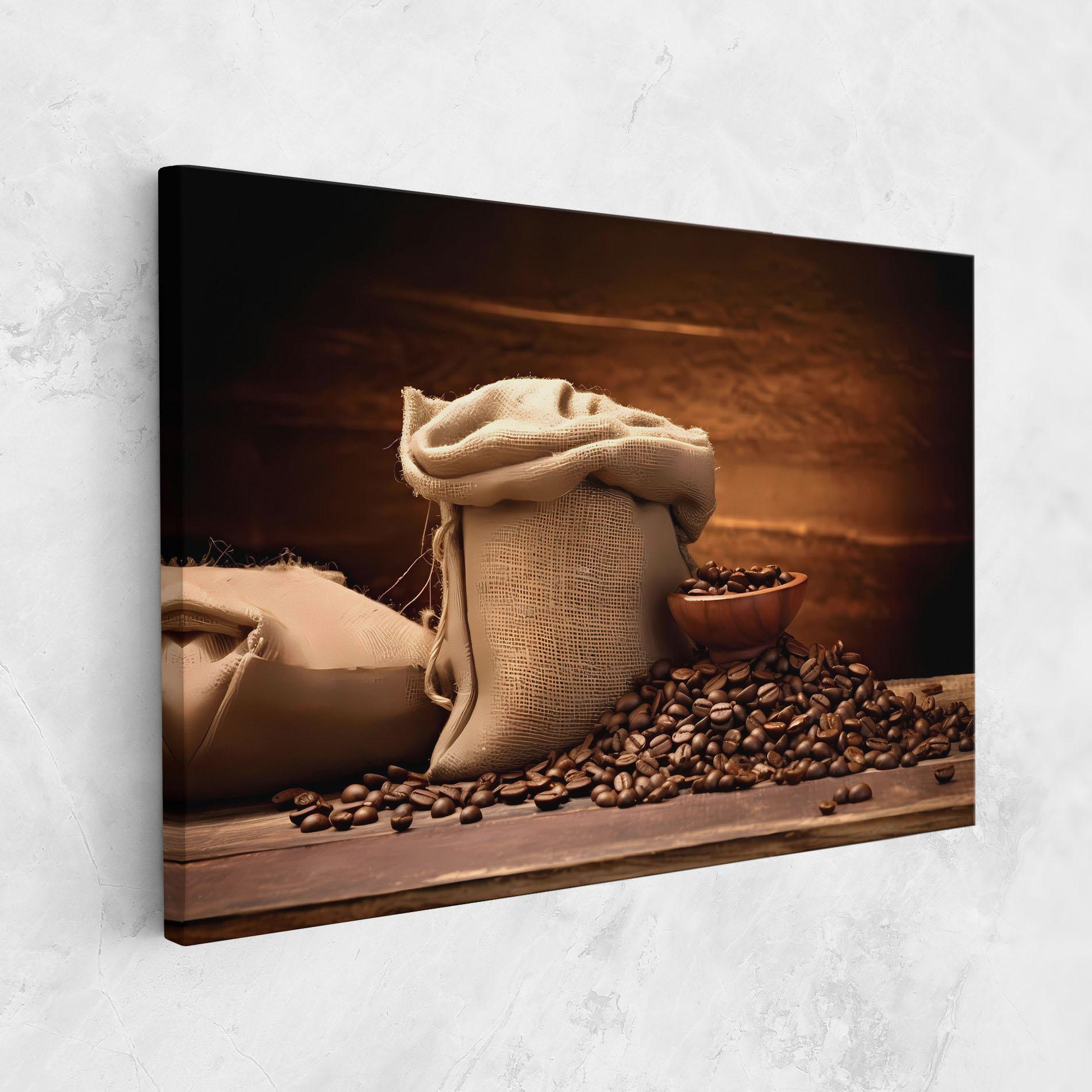 Vászonkép Big Bag Of Coffee Beans mockup 1
